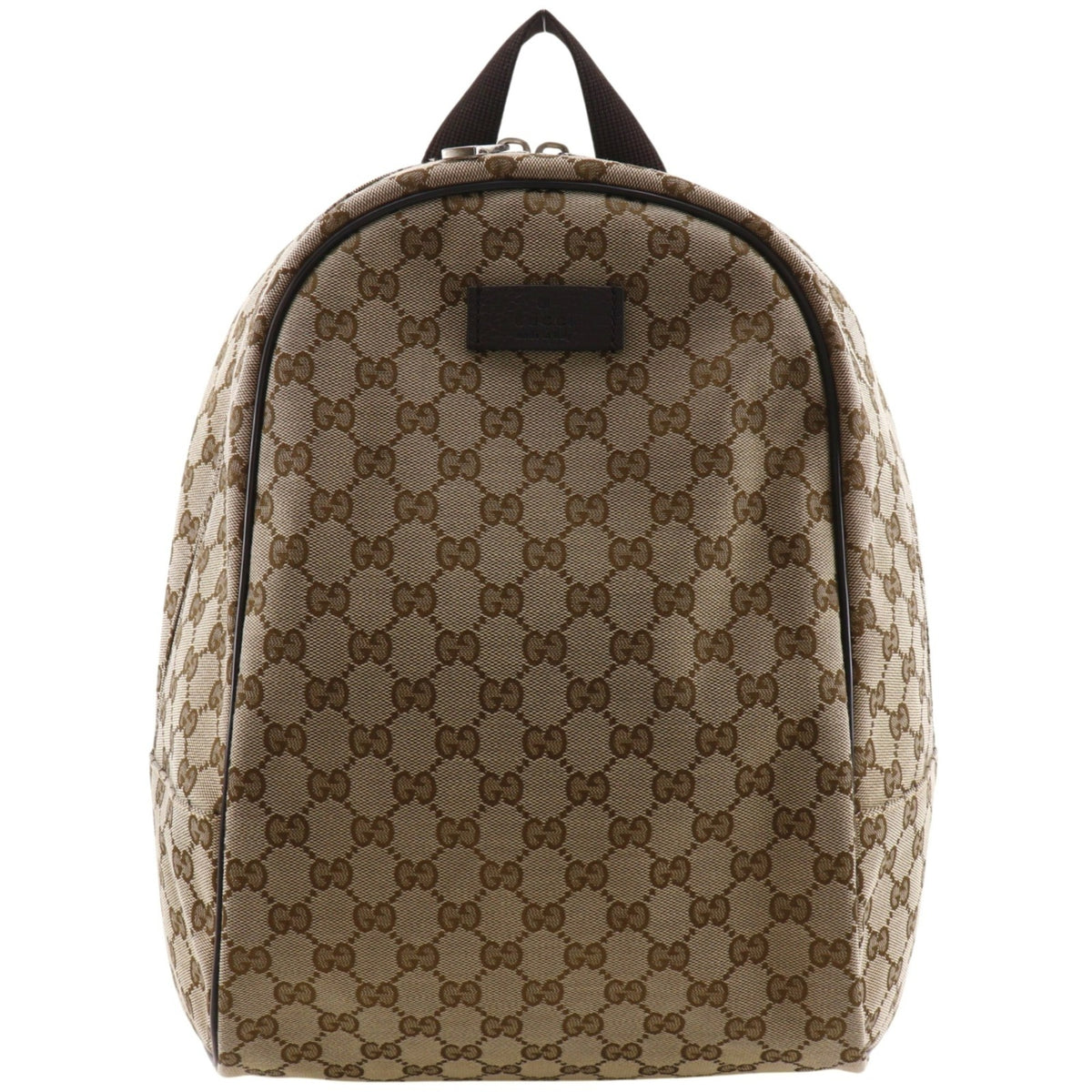 Gucci Gg Canvas Brown Gg Canvas Backpack (Pre-Owned)