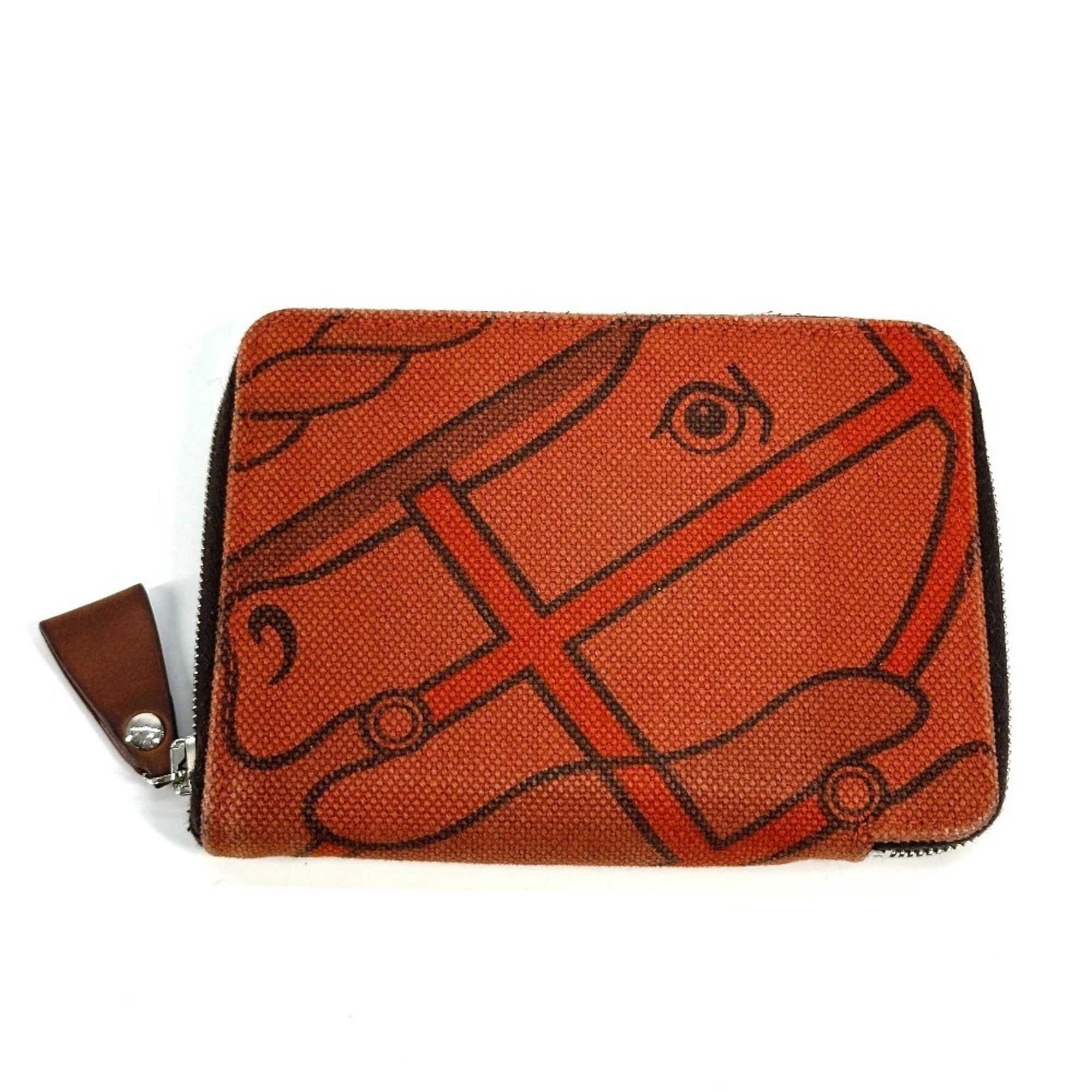 Hermes Orange Canvas Wallet (Bi-Fold) (Pre-Owned)
