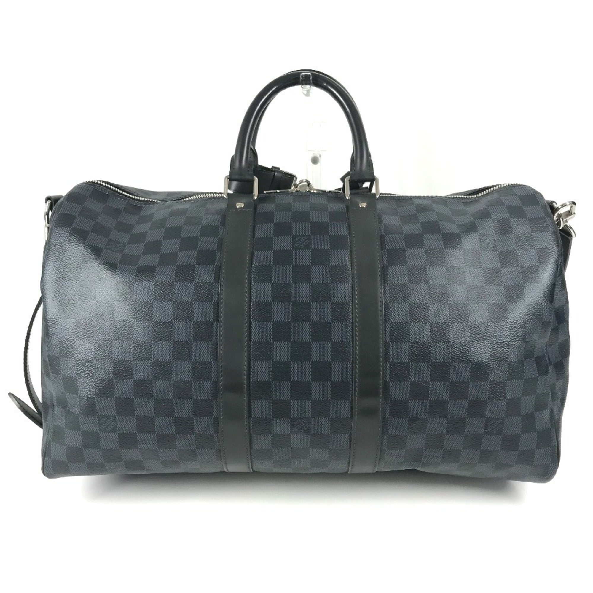 Louis Vuitton Damier Cobalt Navy Canvas Boston Bag Shoulder Bag (Pre-Owned)
