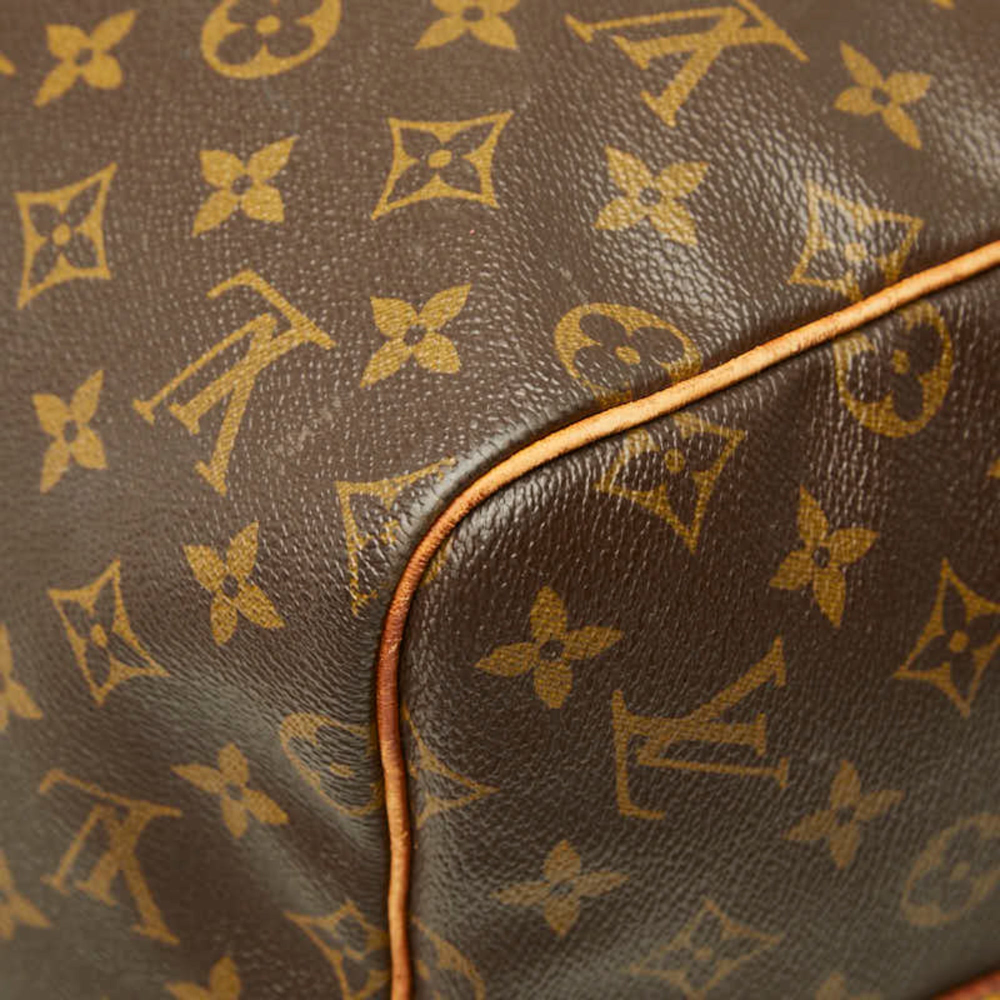 Louis Vuitton Brown Pvc Leather Boston Bag Shoulder Bag (Pre-Owned)