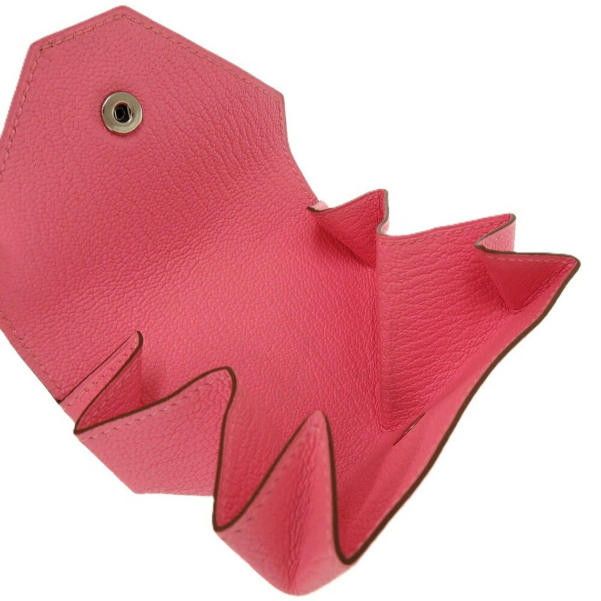 Hermes Pink Chevre Leather Coin Purse/Coin Case (Pre-Owned)