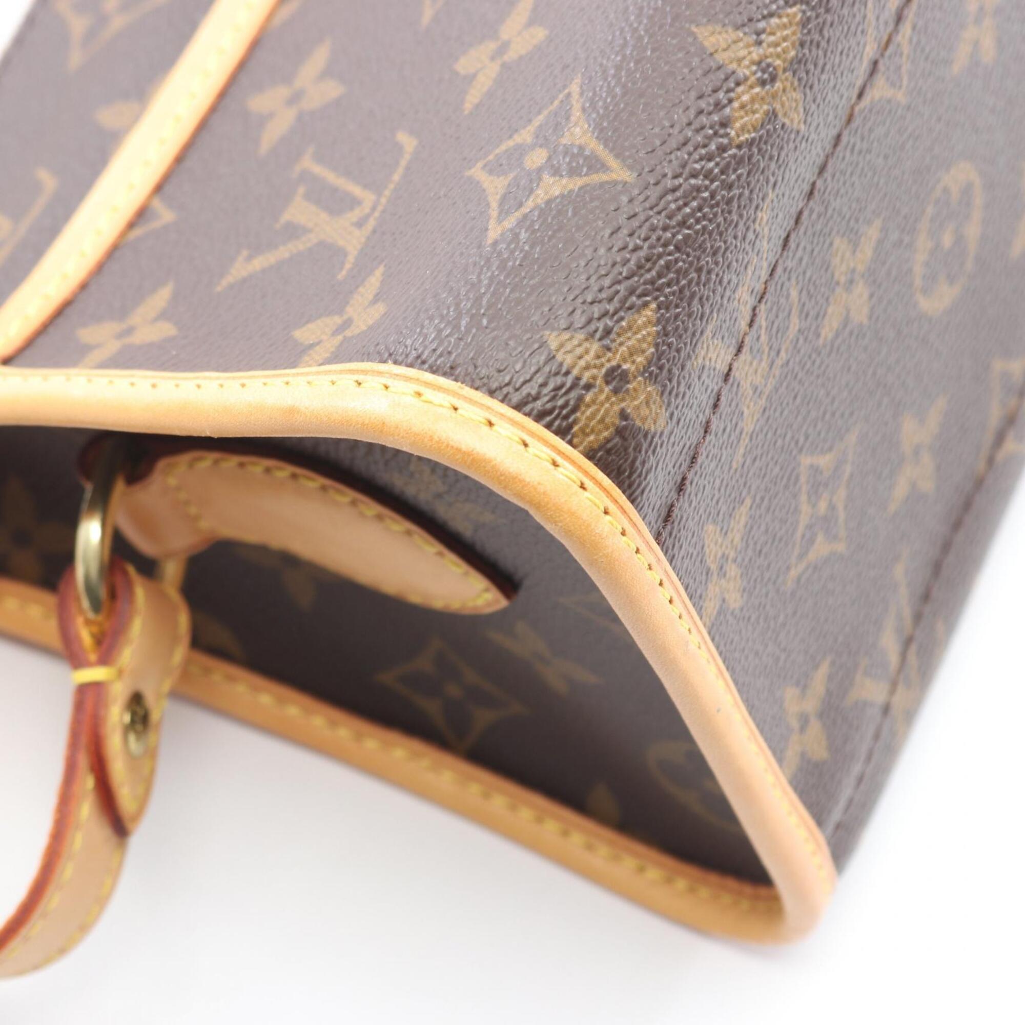 Louis Vuitton Brown Coated Canvas Leather Handbag Shoulder Bag (Pre-Owned)