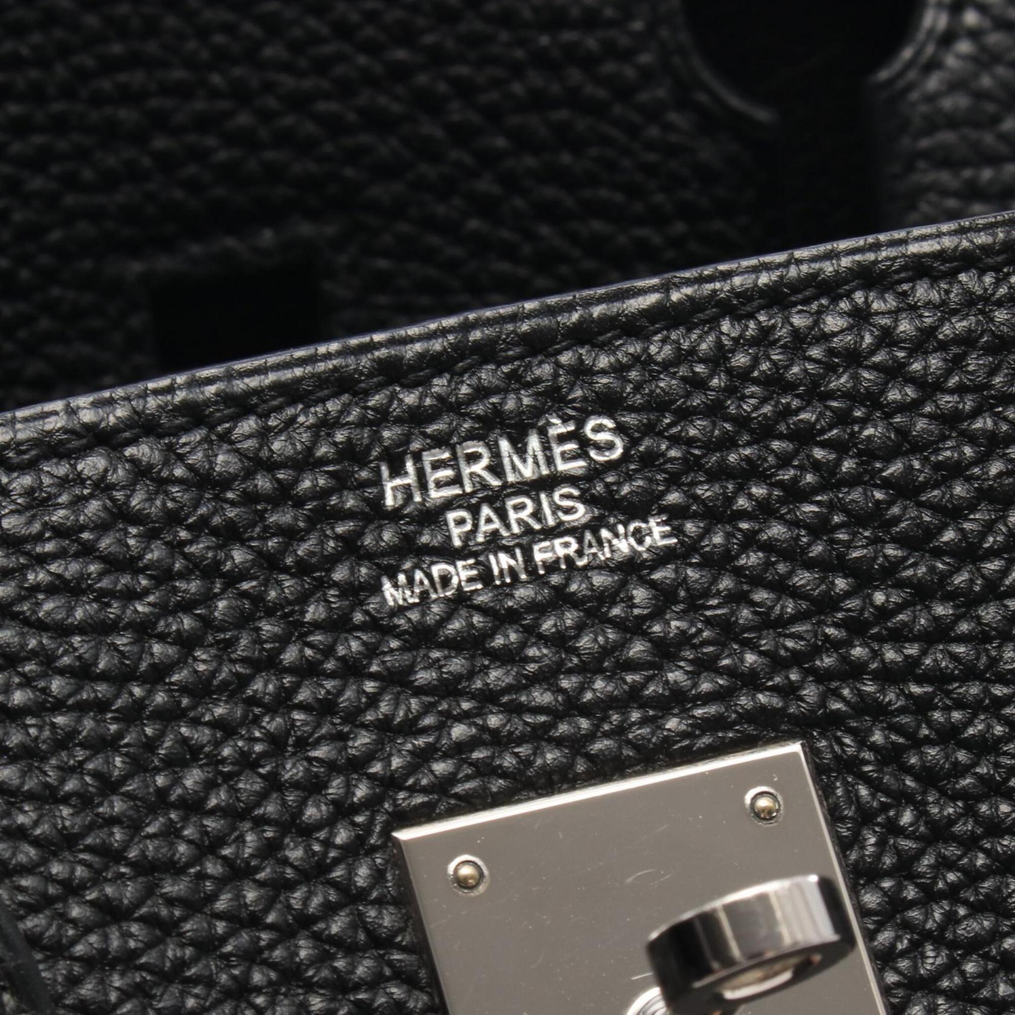 Hermes Black Togo Leather Leather Handbag (Pre-Owned)