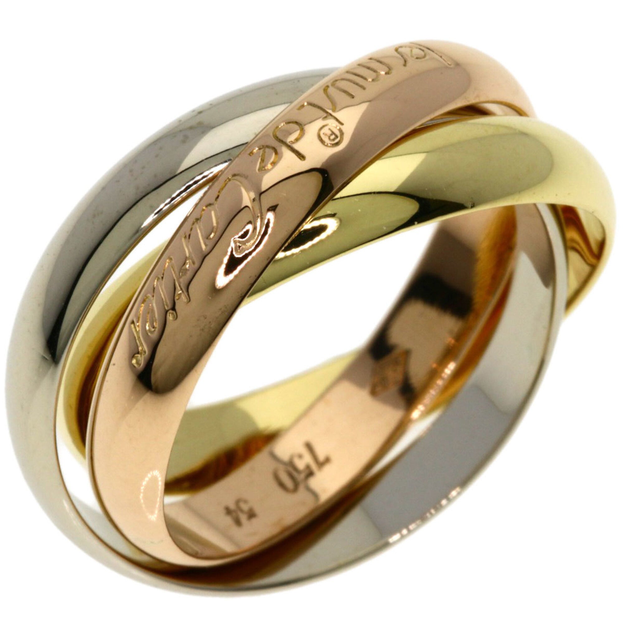 Cartier Trinity Yellow Gold (18K) Pink Gold (18K) White Gold (18K) Band Ring (Pre-Owned)