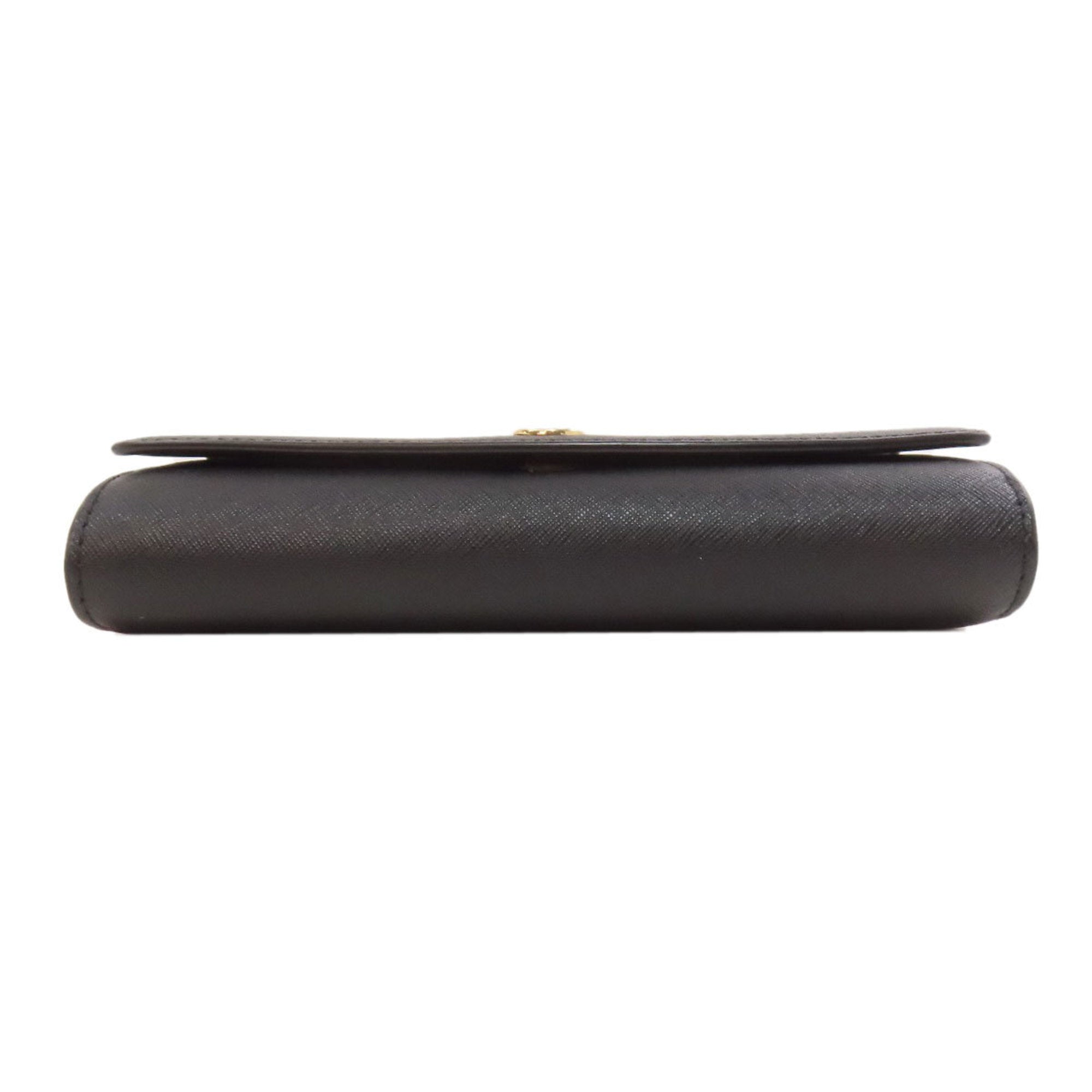 Tory Burch Black Pvc Chain/Shoulder Wallet (Pre-Owned)