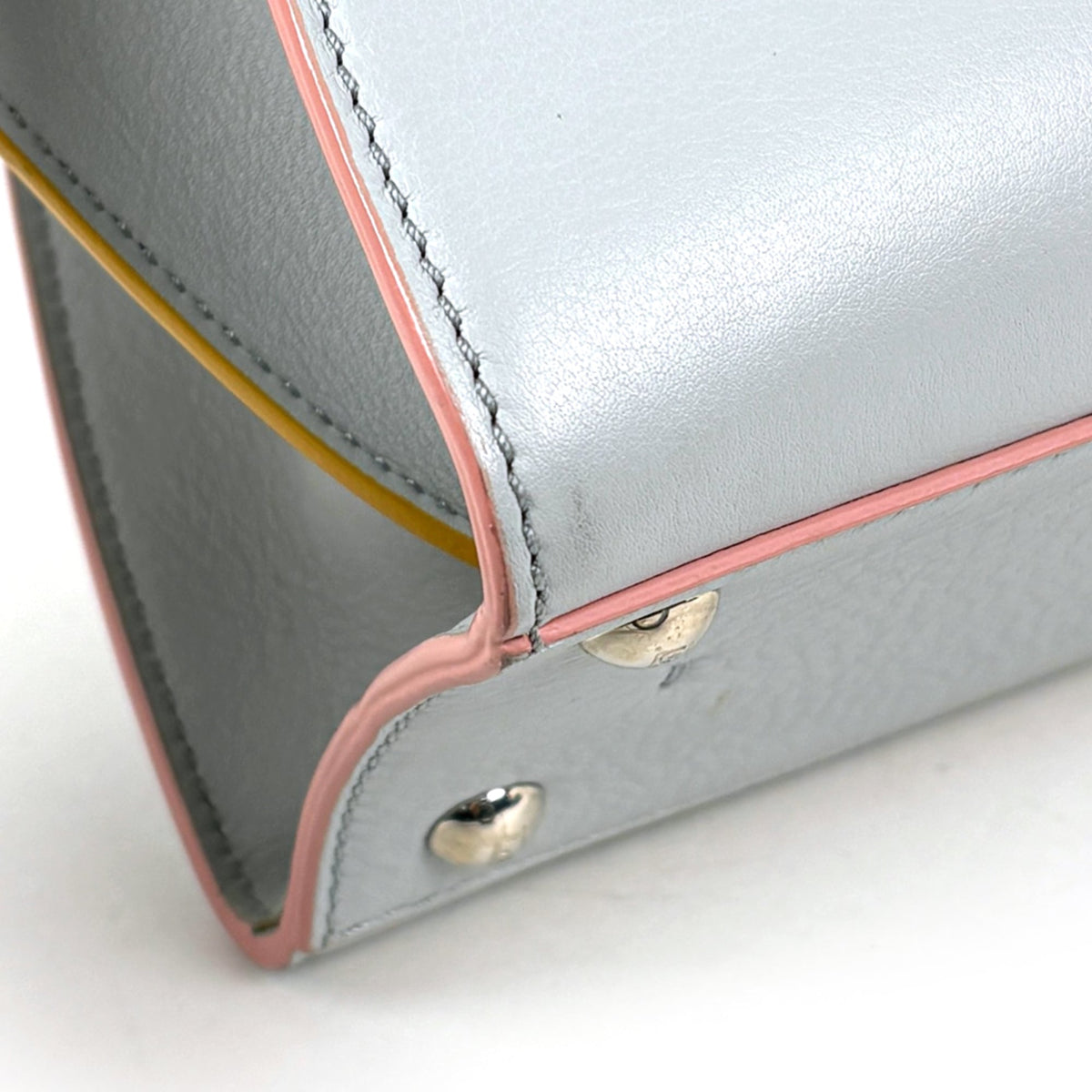 Fendi 3Jours Light Gray Leather Handbag (Pre-Owned)