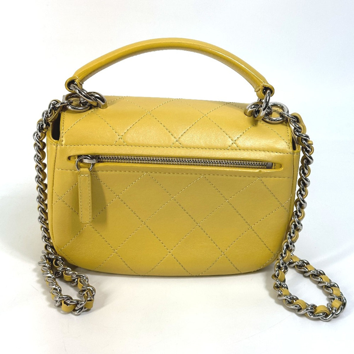 Chanel Yellow Leather Shoulder Bag (Pre-Owned)