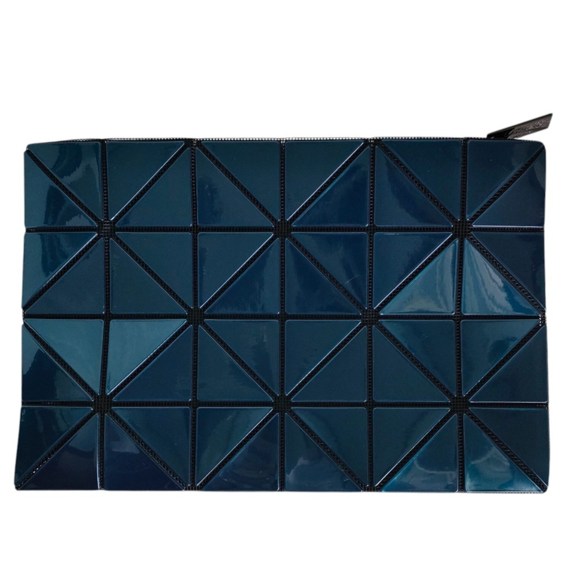 Bao Bao Issey Miyake Metallic Blue Polyvinyl Polyester Nylon Clutch Bag Pouch (Pre-Owned)