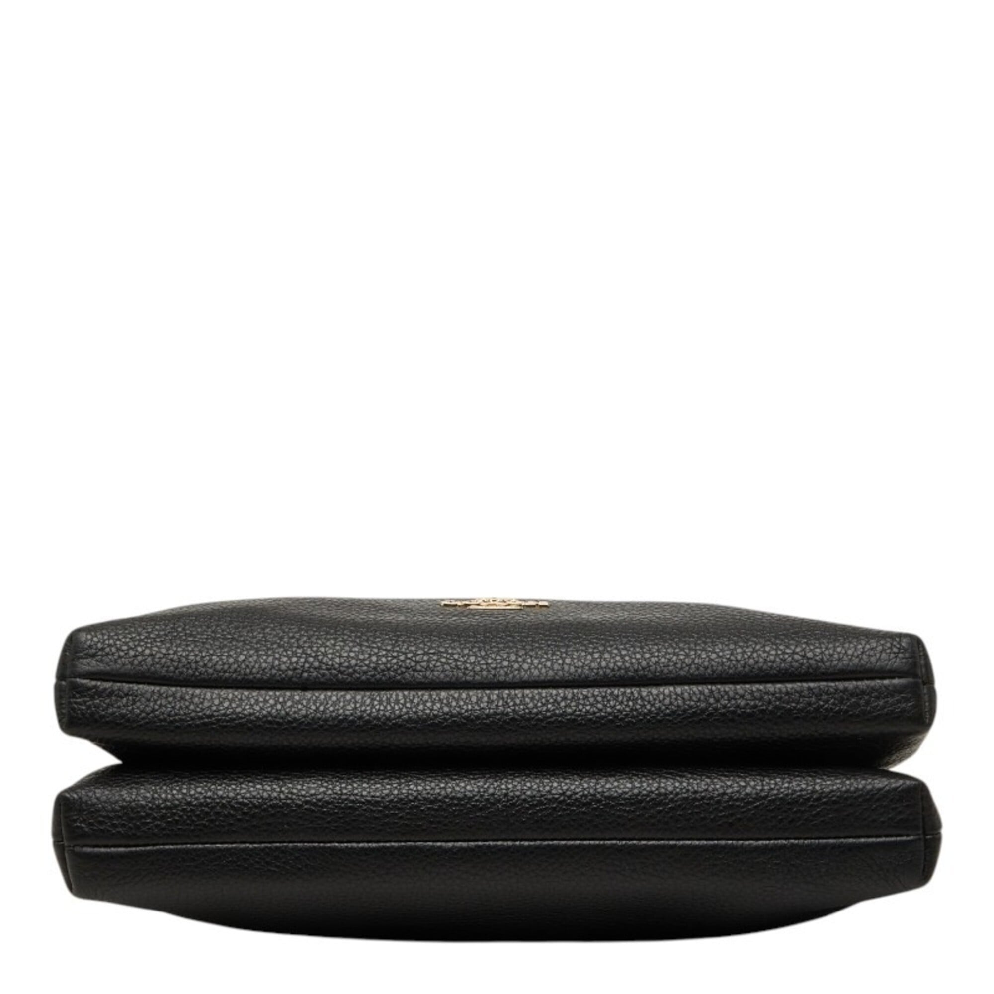 Coach Black Leather Shoulder Bag (Pre-Owned)