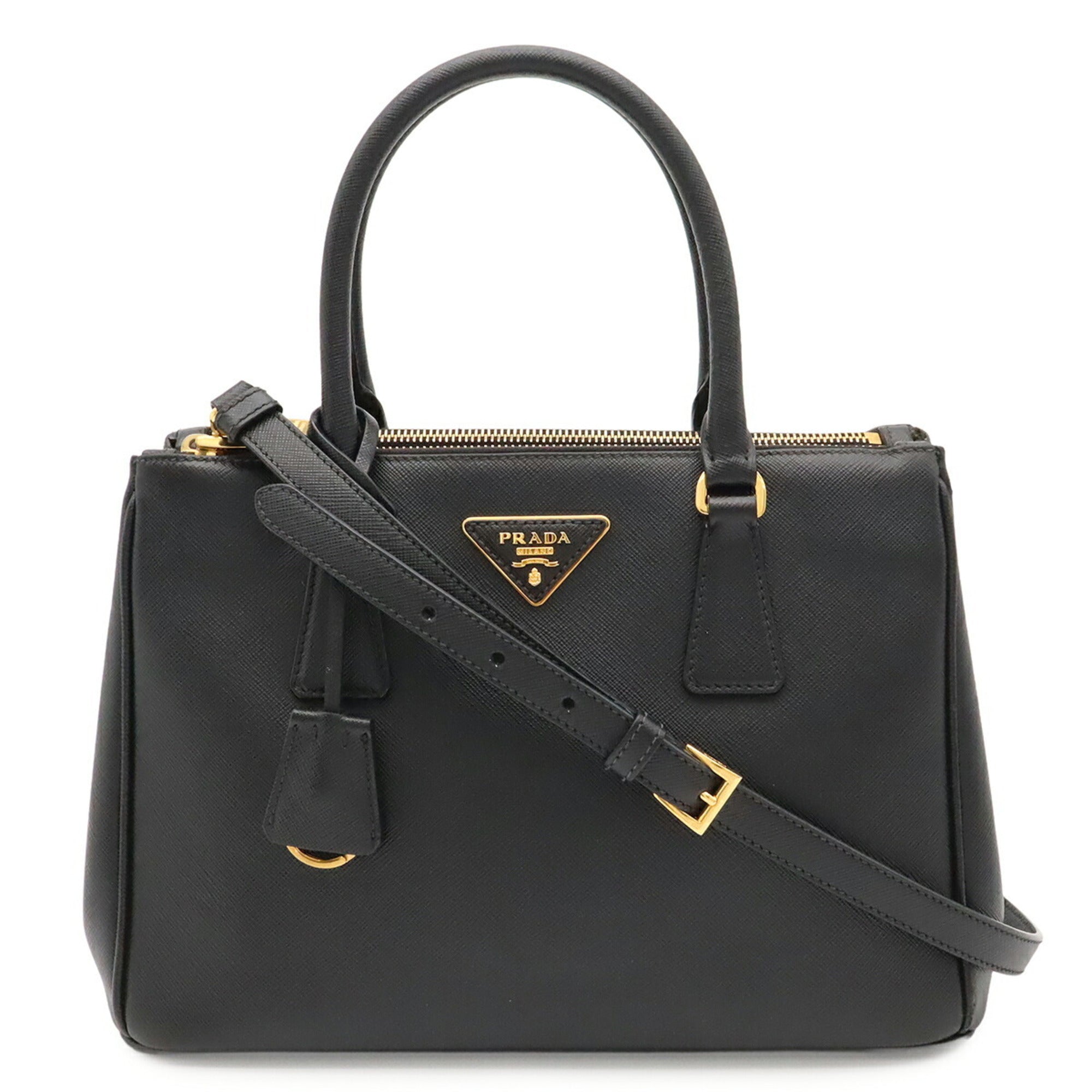 Prada Black Nero Saffiano Handbag (Pre-Owned)