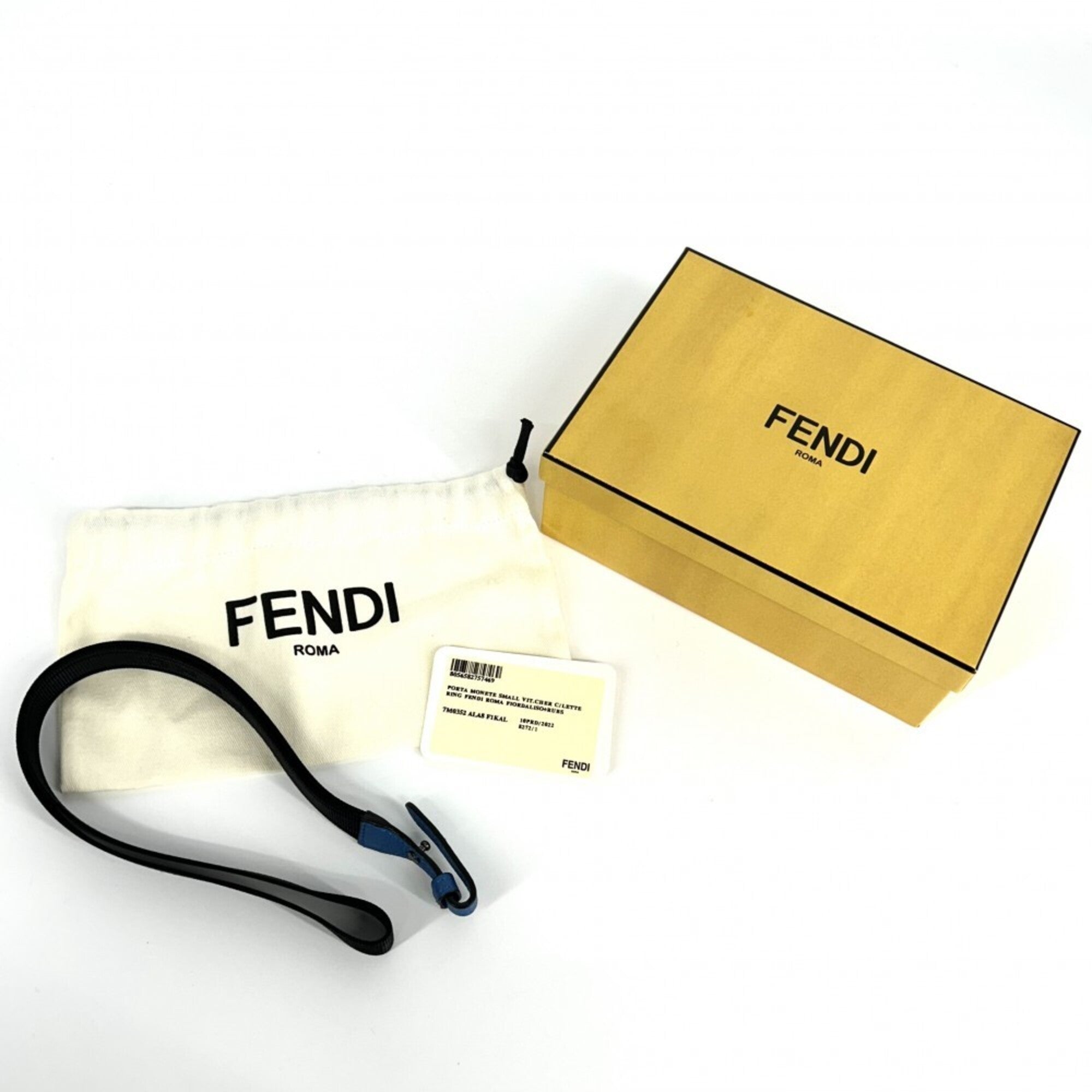Fendi Blue Leather Pouch (Pre-Owned)
