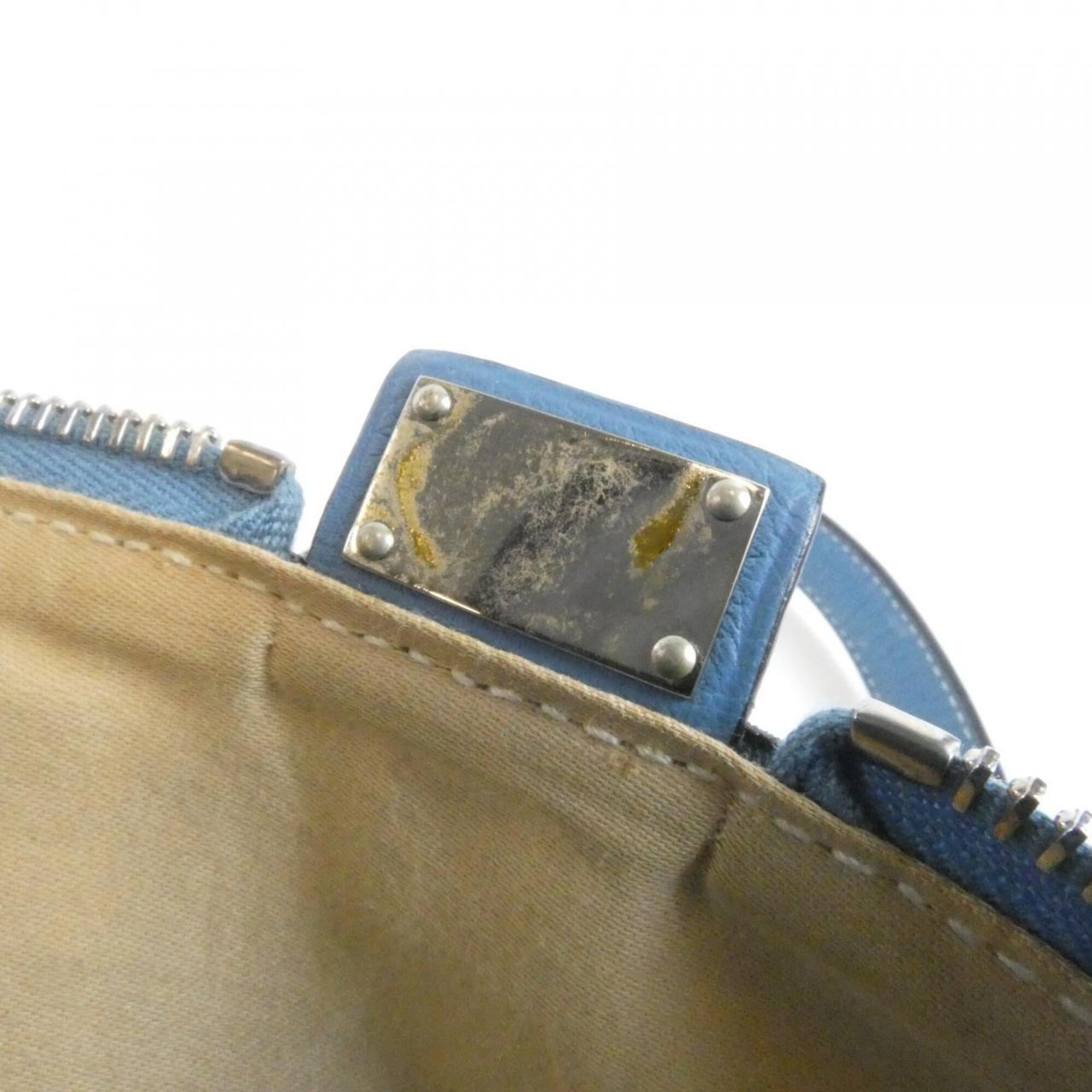 Hermes Blue Jean Taurillon Clemence Leather Boston Bag (Pre-Owned)