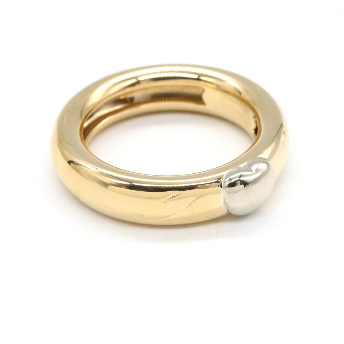 Tiffany Gold Silver Yellow Gold (18K) White Gold (18K) Band Ring (Pre-Owned)