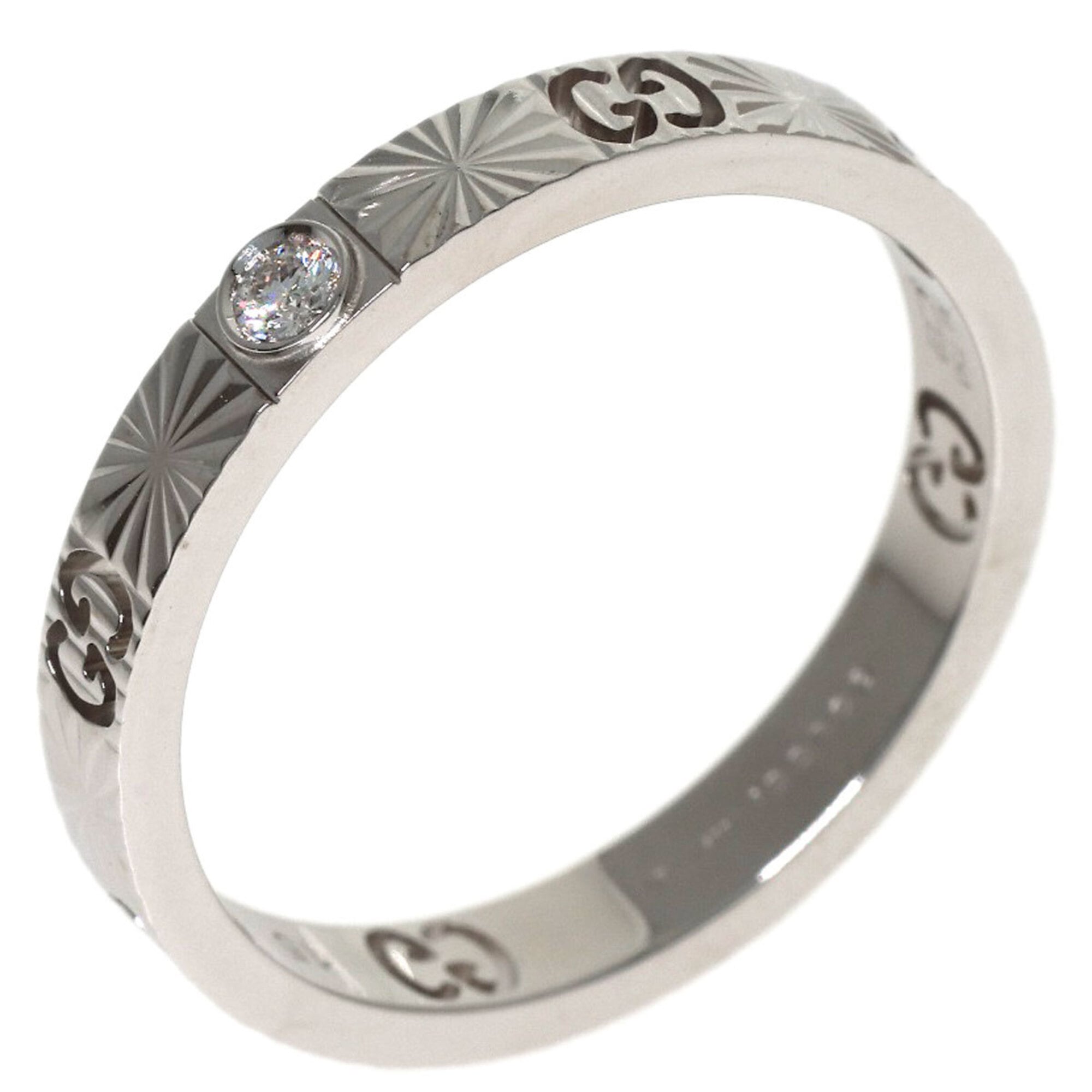 Gucci Icon White Gold (18K) Band Ring (Pre-Owned)