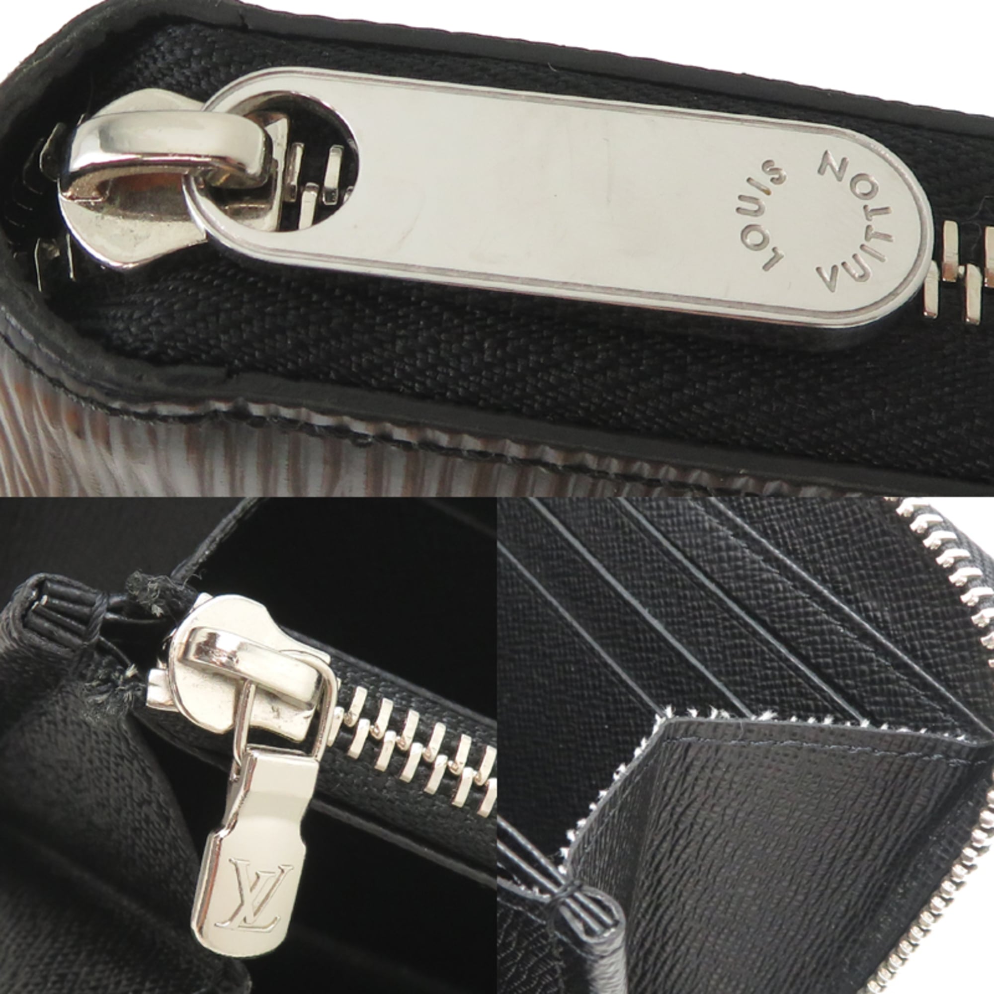 Louis Vuitton Black Noir Epi Leather Long Wallet (Bi-Fold) (Pre-Owned)