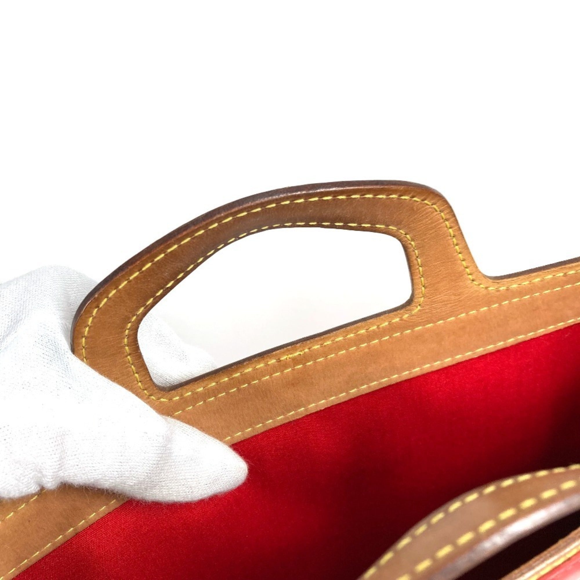 Louis Vuitton Galle Red Color Monogram Vernis Handbag (Pre-Owned)