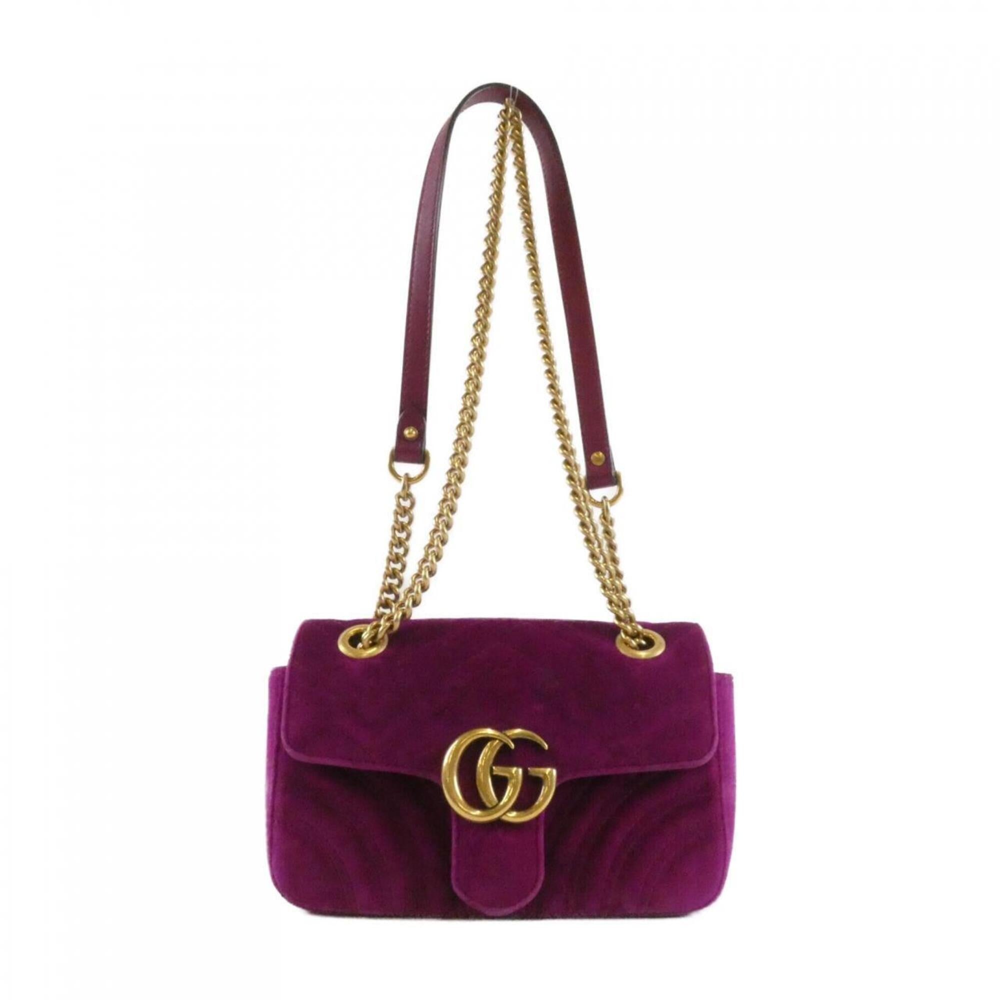 Gucci Gg Marmont Velvet Shoulder Bag (Pre-Owned)