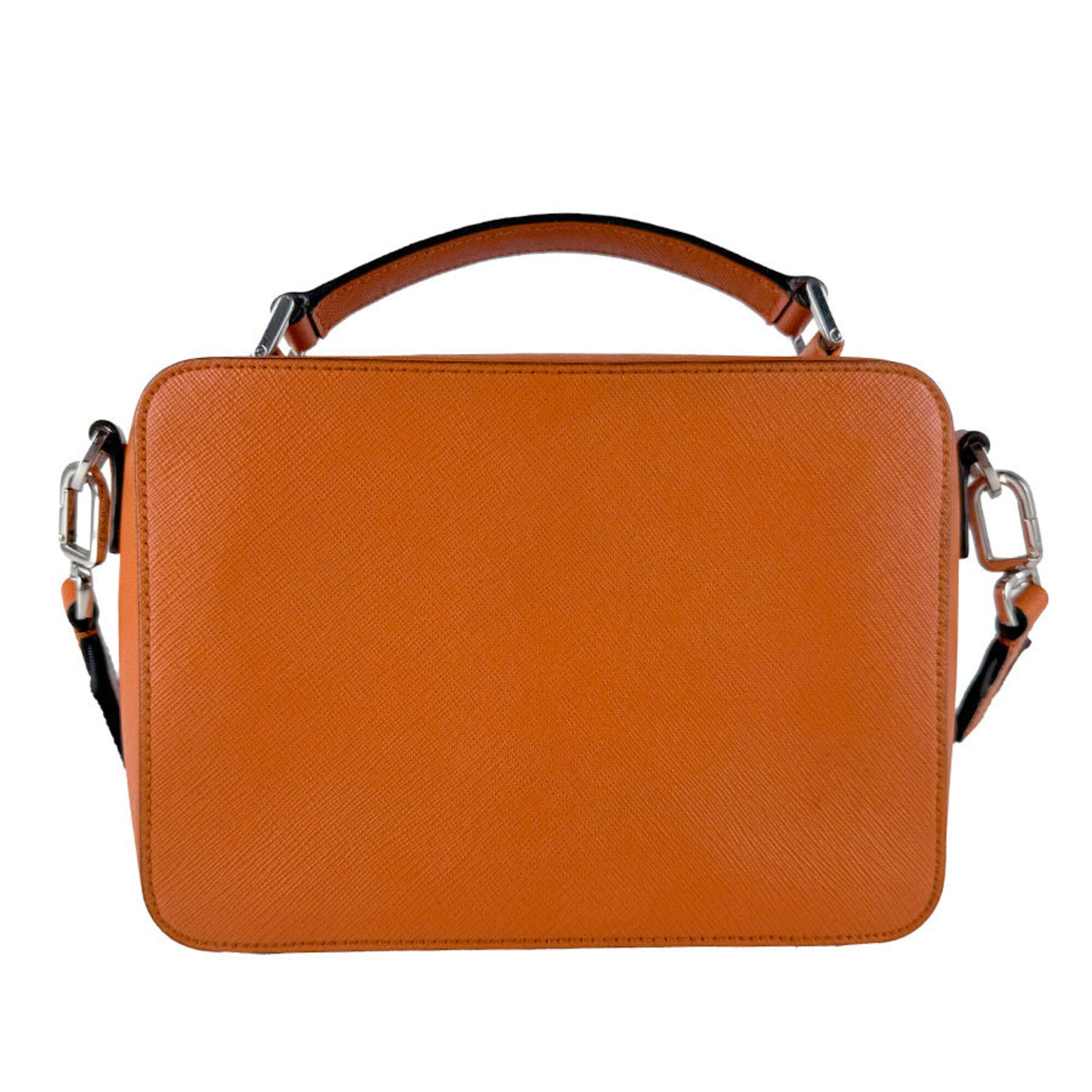 Prada Orange Leather Shoulder Bag (Pre-Owned)