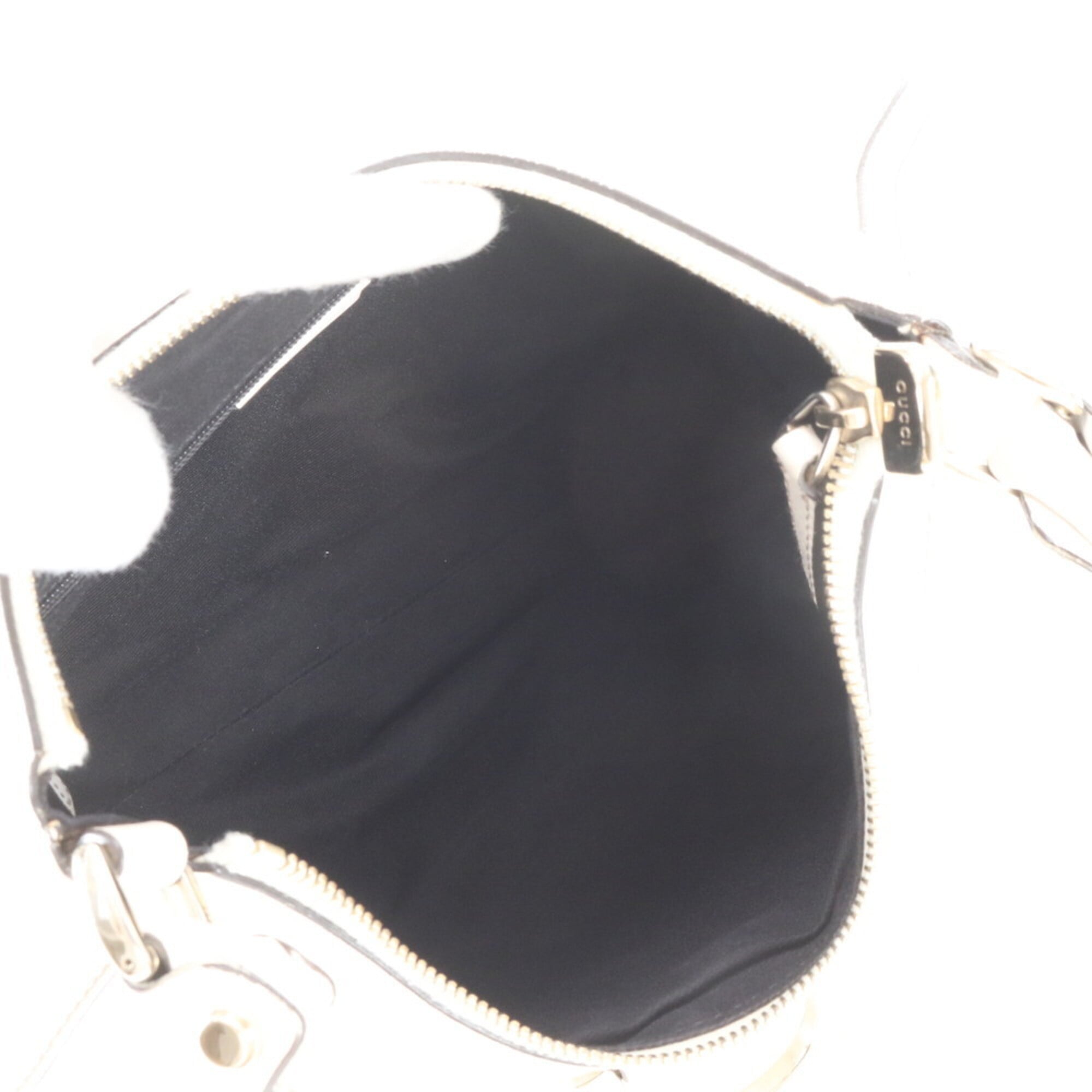 Gucci Abbey Ivory Leather Handbag Shoulder Bag (Pre-Owned)