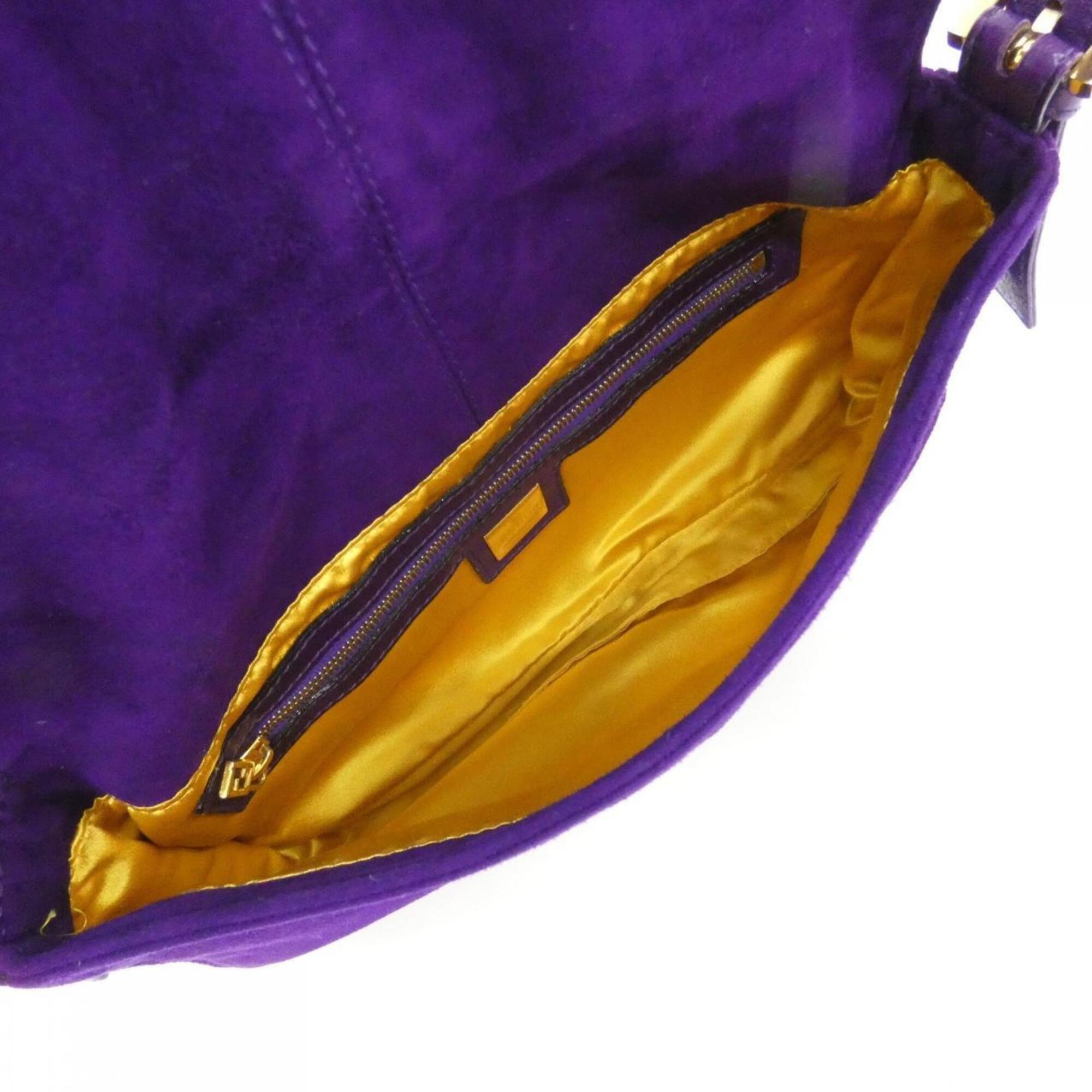 Fendi Purple Suede Handbag (Pre-Owned)