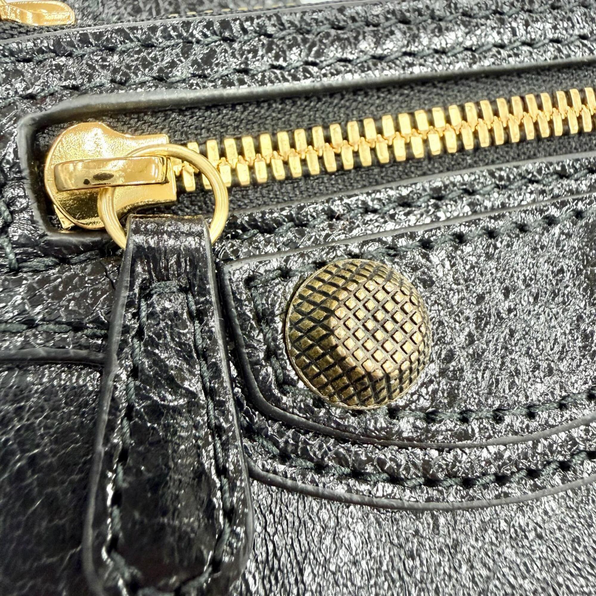 Balenciaga Black Leather Coin Purse/Coin Case (Pre-Owned)