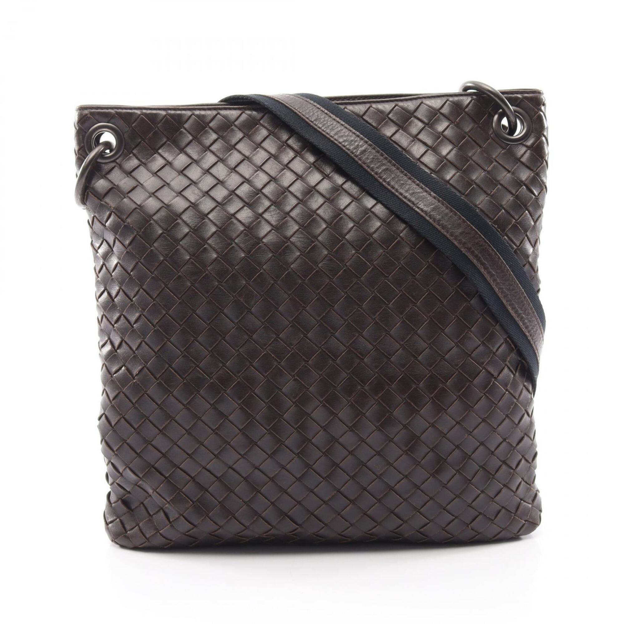 Bottega Veneta Brown Leather Handbag Shoulder Bag (Pre-Owned)