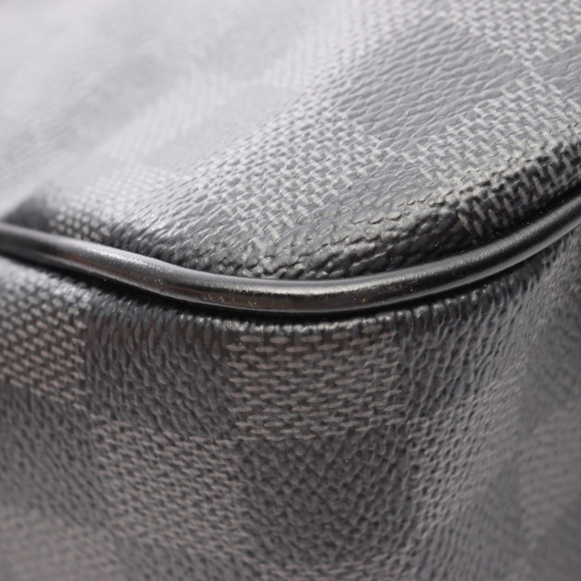 Louis Vuitton Black Coated Canvas Leather Handbag Tote Bag (Pre-Owned)