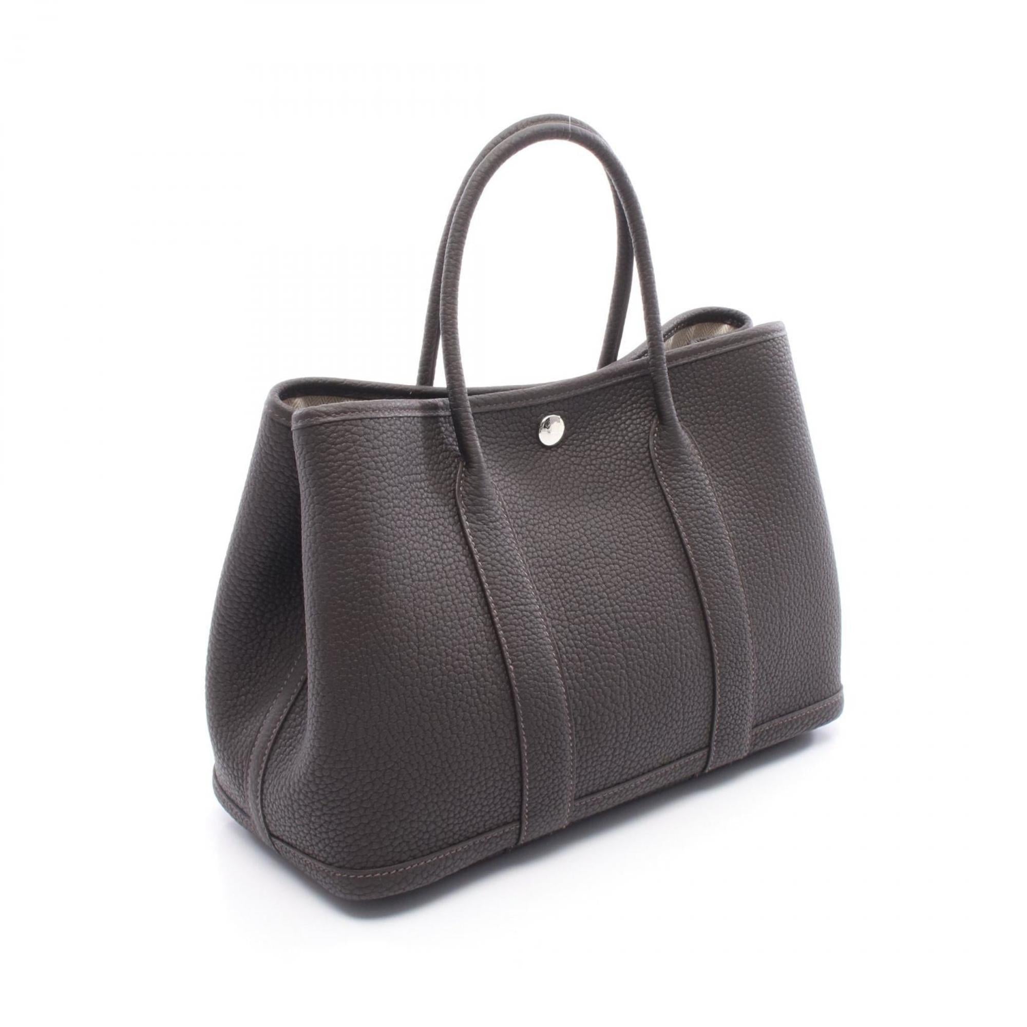 Hermes Brown Negonda Leather Handbag Tote Bag (Pre-Owned)