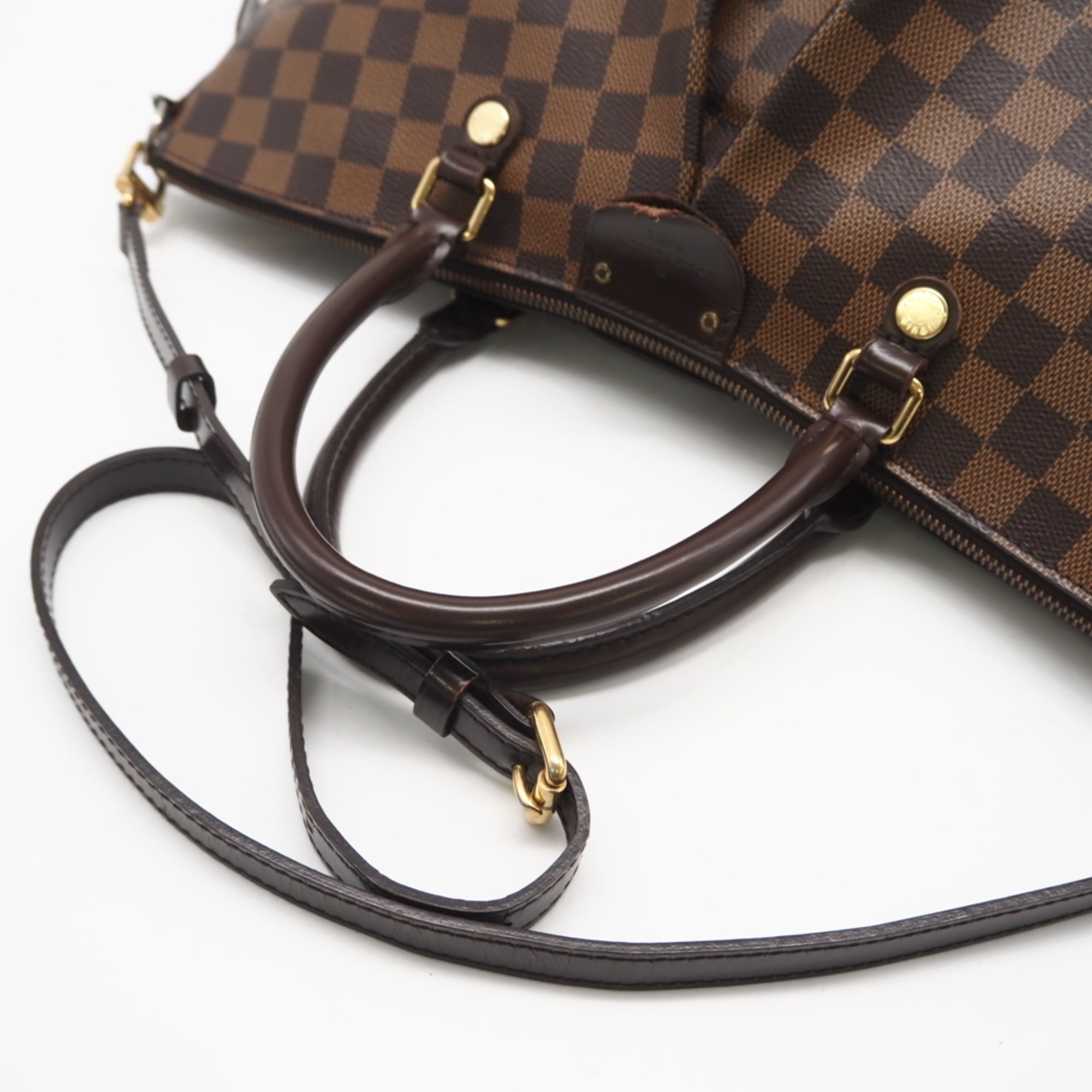 Louis Vuitton Brown Coated Canvas Leather Handbag (Pre-Owned)