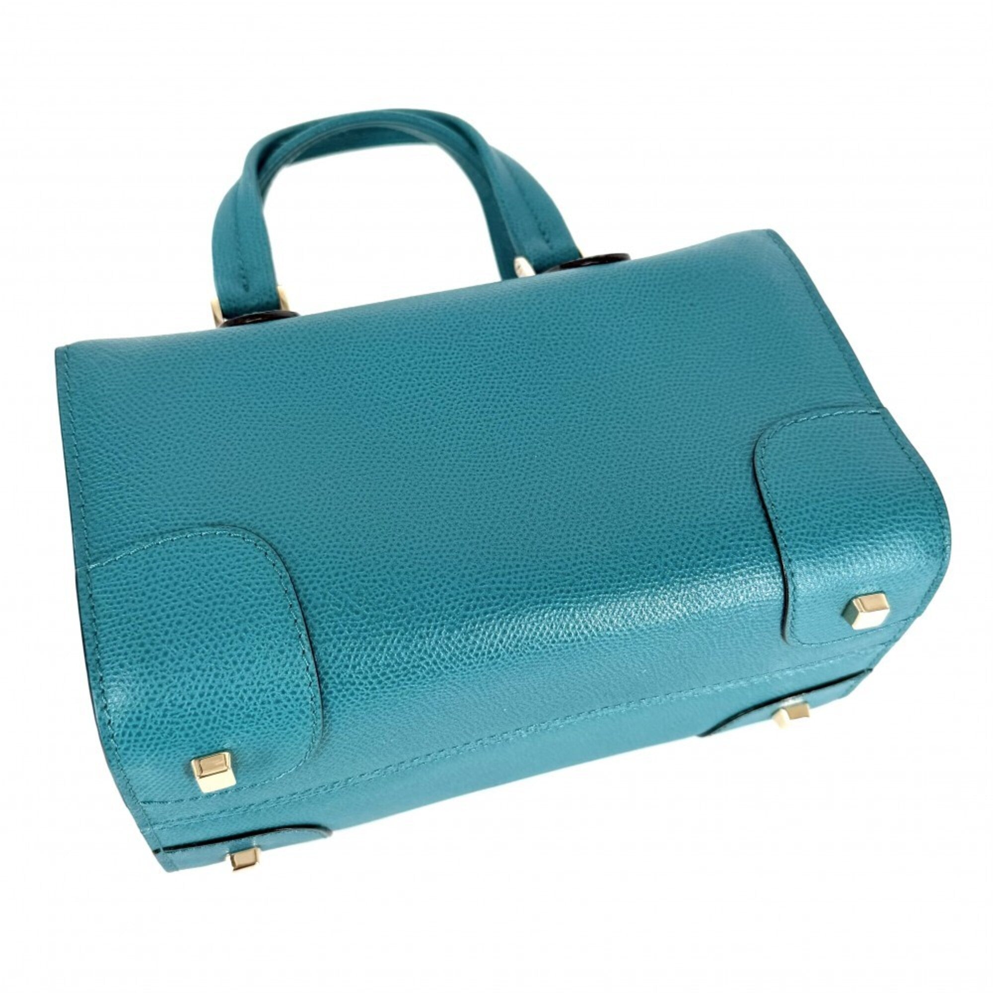 Valextra Green Leather Handbag (Pre-Owned)