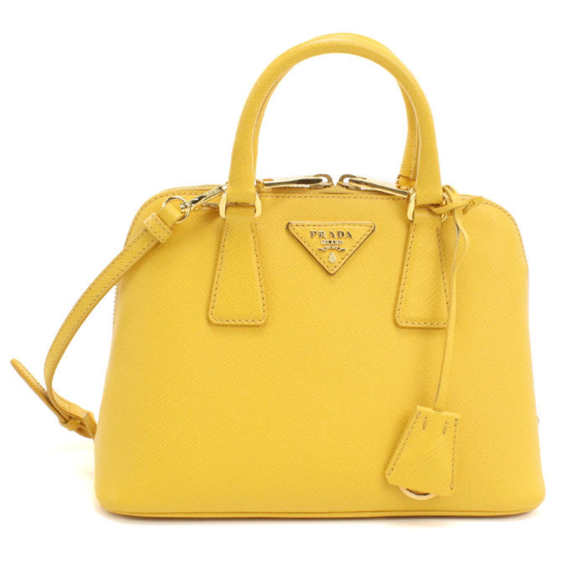 Prada Yellow Leather Handbag (Pre-Owned)