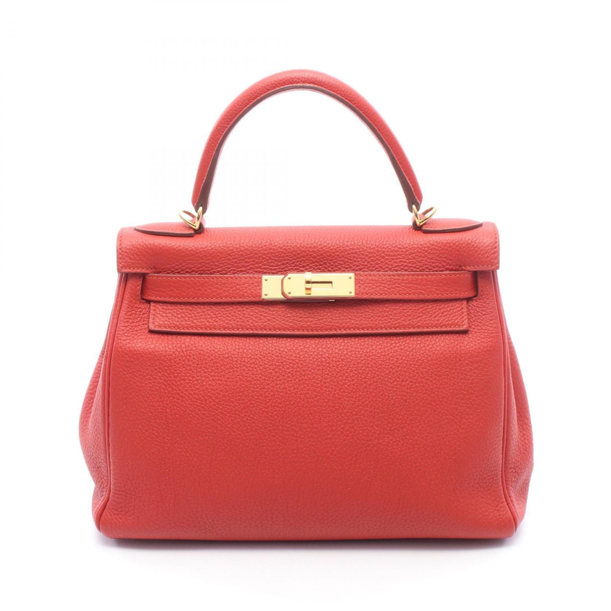 Hermes Red Color Togo Leather Handbag (Pre-Owned)
