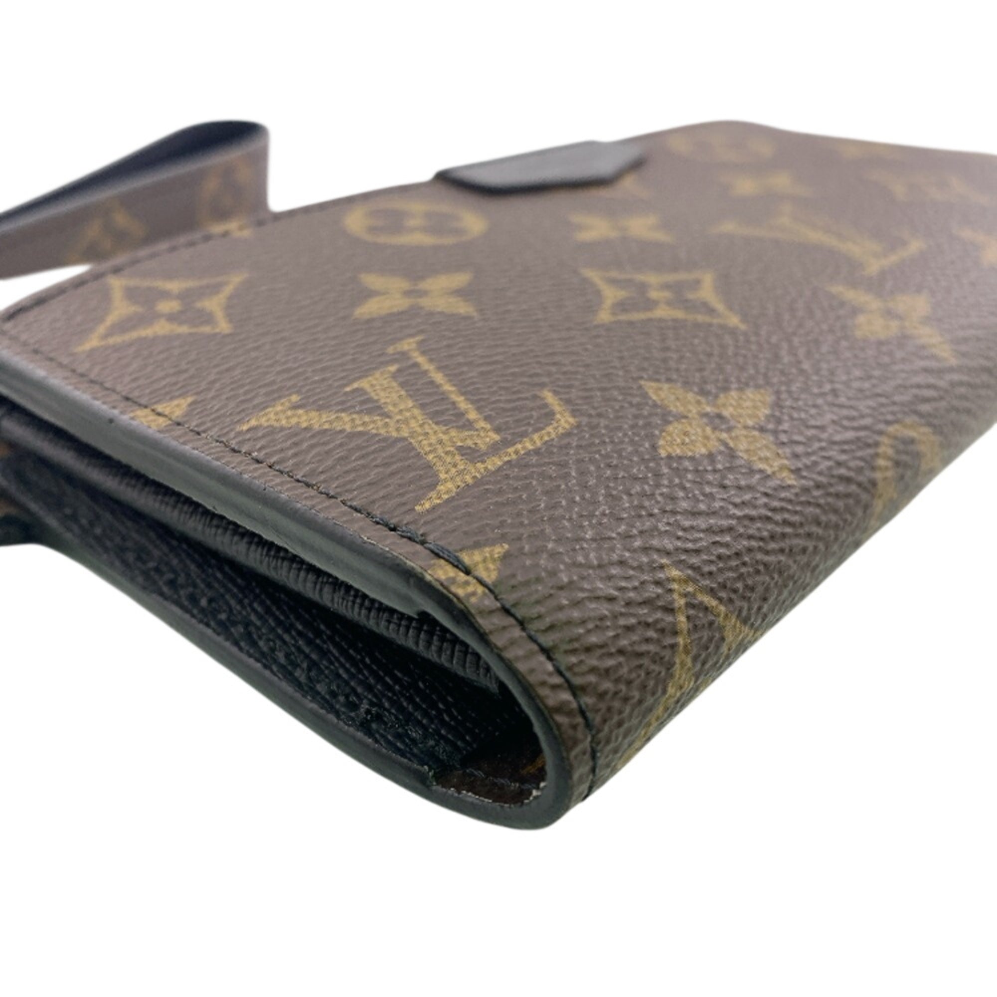 Louis Vuitton Brown Monogram Canvas Leather Long Wallet (Bi-Fold) (Pre-Owned)