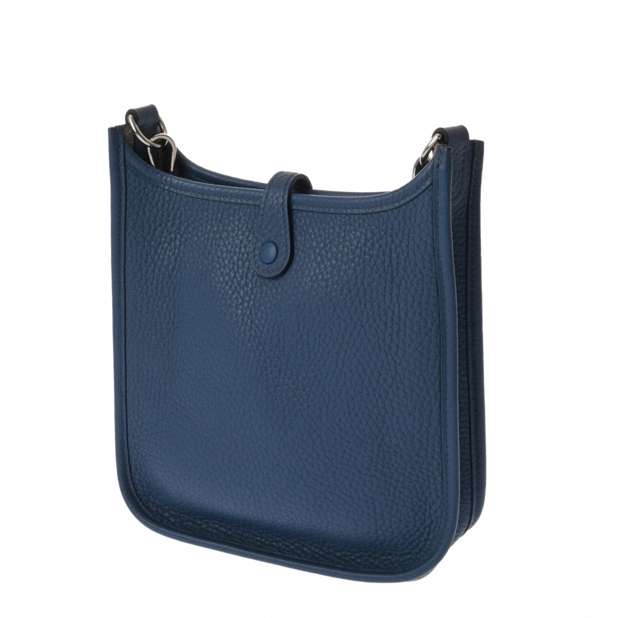 Hermes Blue Agate Taurillon Clemence Leather Shoulder Bag (Pre-Owned)