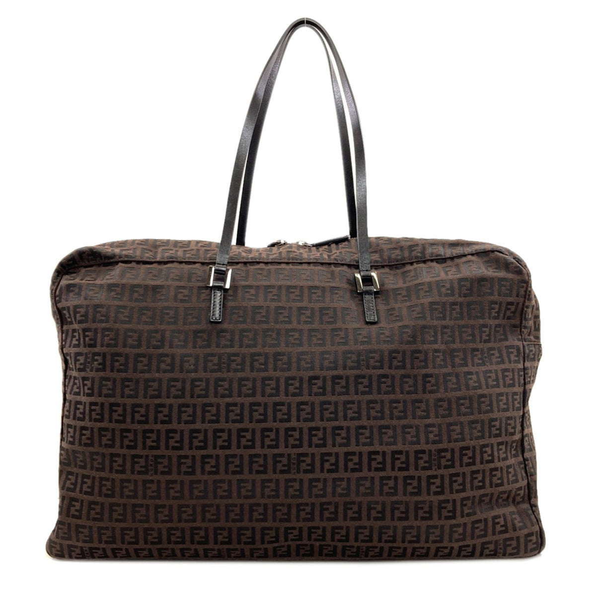 Fendi Zucchino Brown Canvas Tote Bag (Pre-Owned)