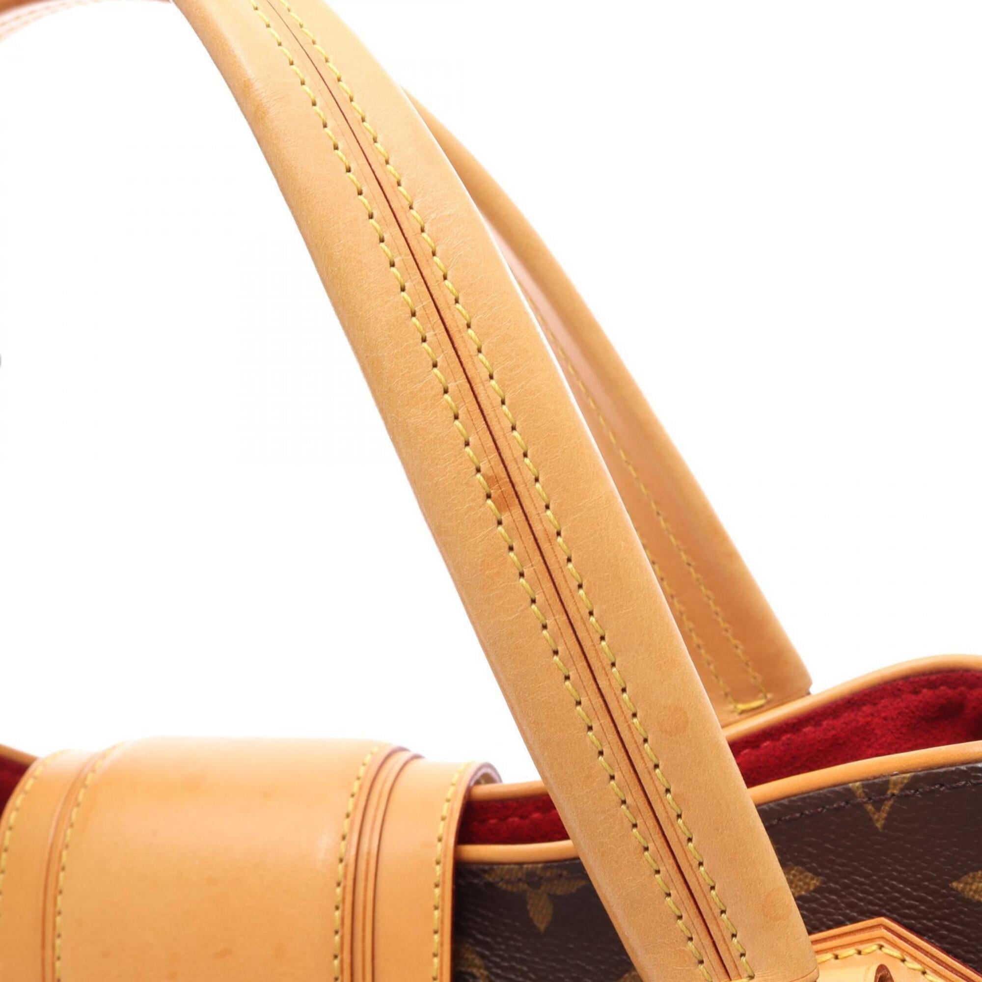 Louis Vuitton Brown Monogram Coated Canvas Leather Handbag (Pre-Owned)