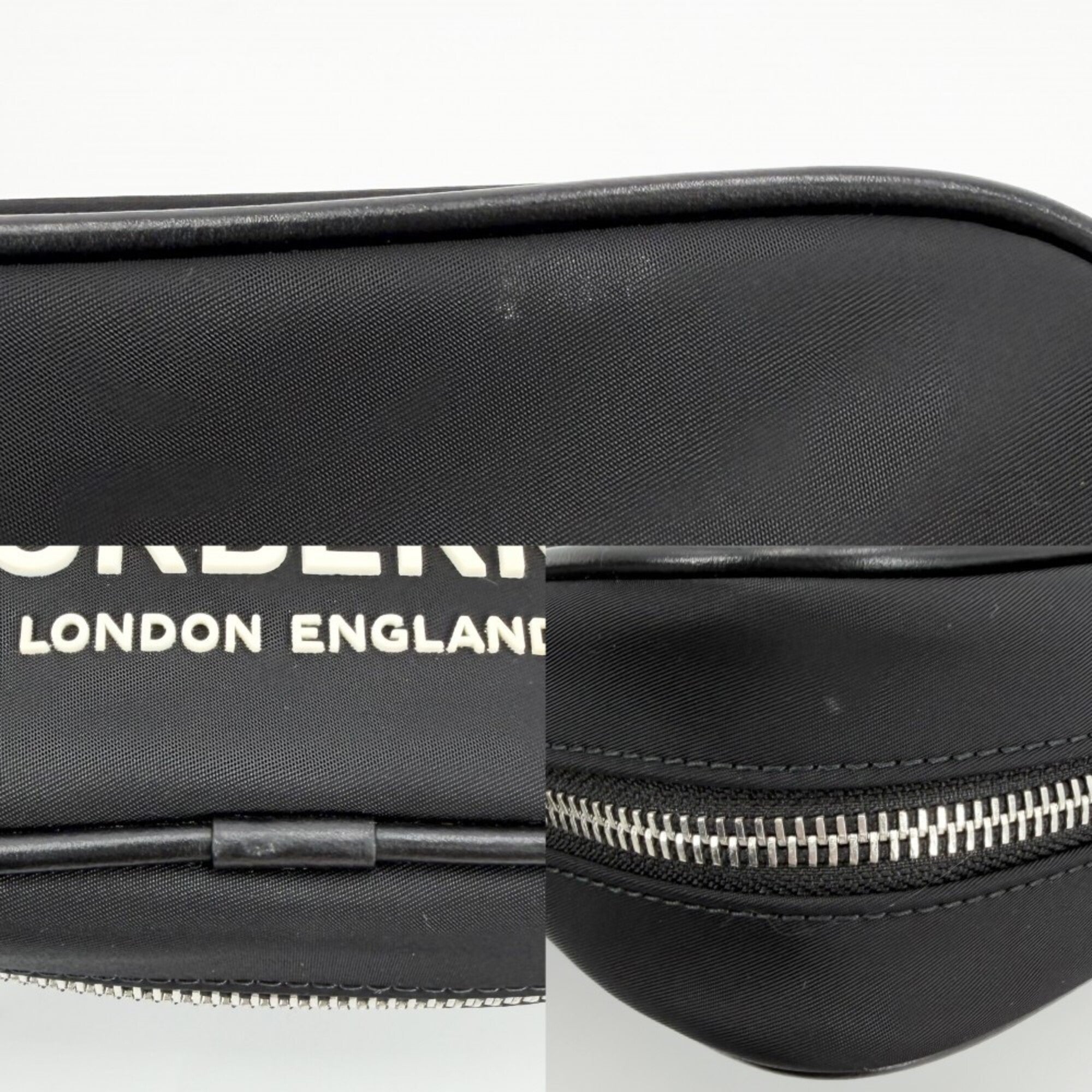 Burberry Black Nylon Leather Shoulder Bag (Pre-Owned)
