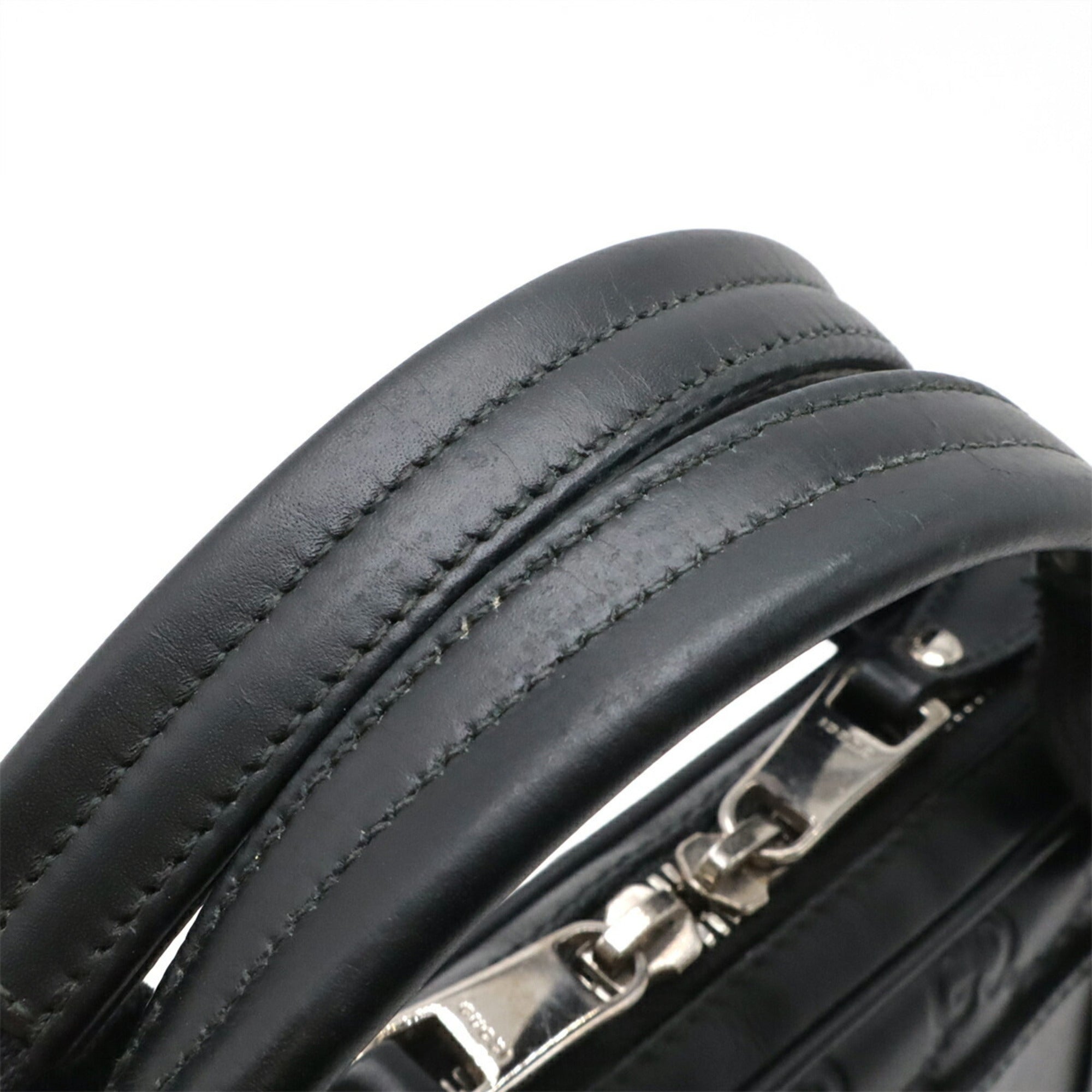 Gucci Black Rubber Leather Laptop Bag (Pre-Owned)