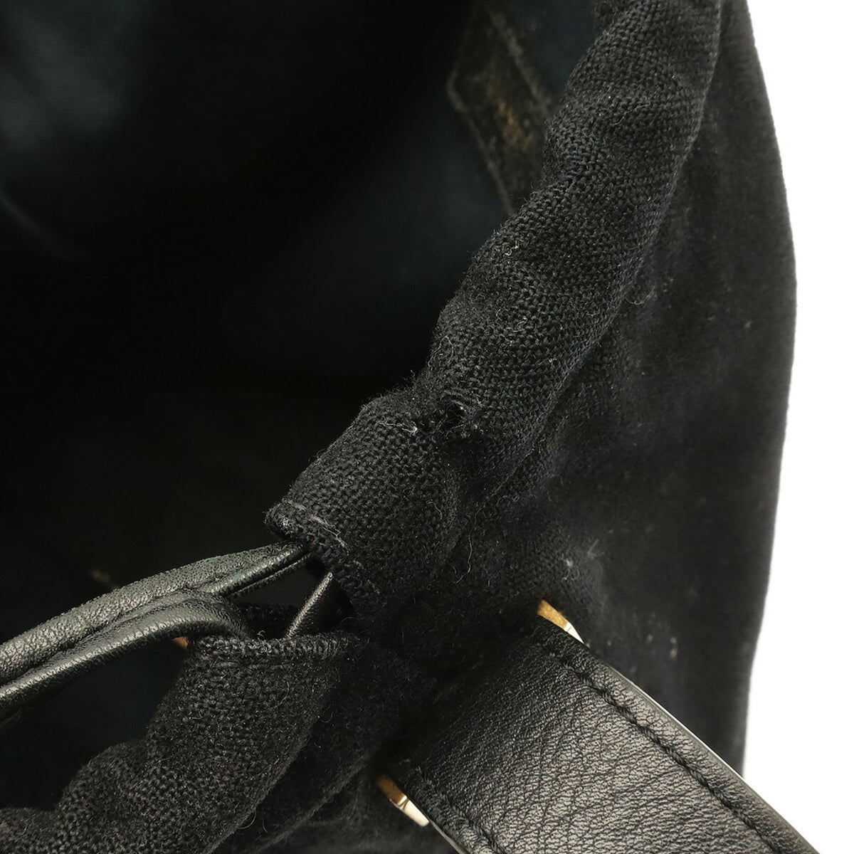Yves Saint Laurent Black Felt Leather Shoulder Bag (Pre-Owned)