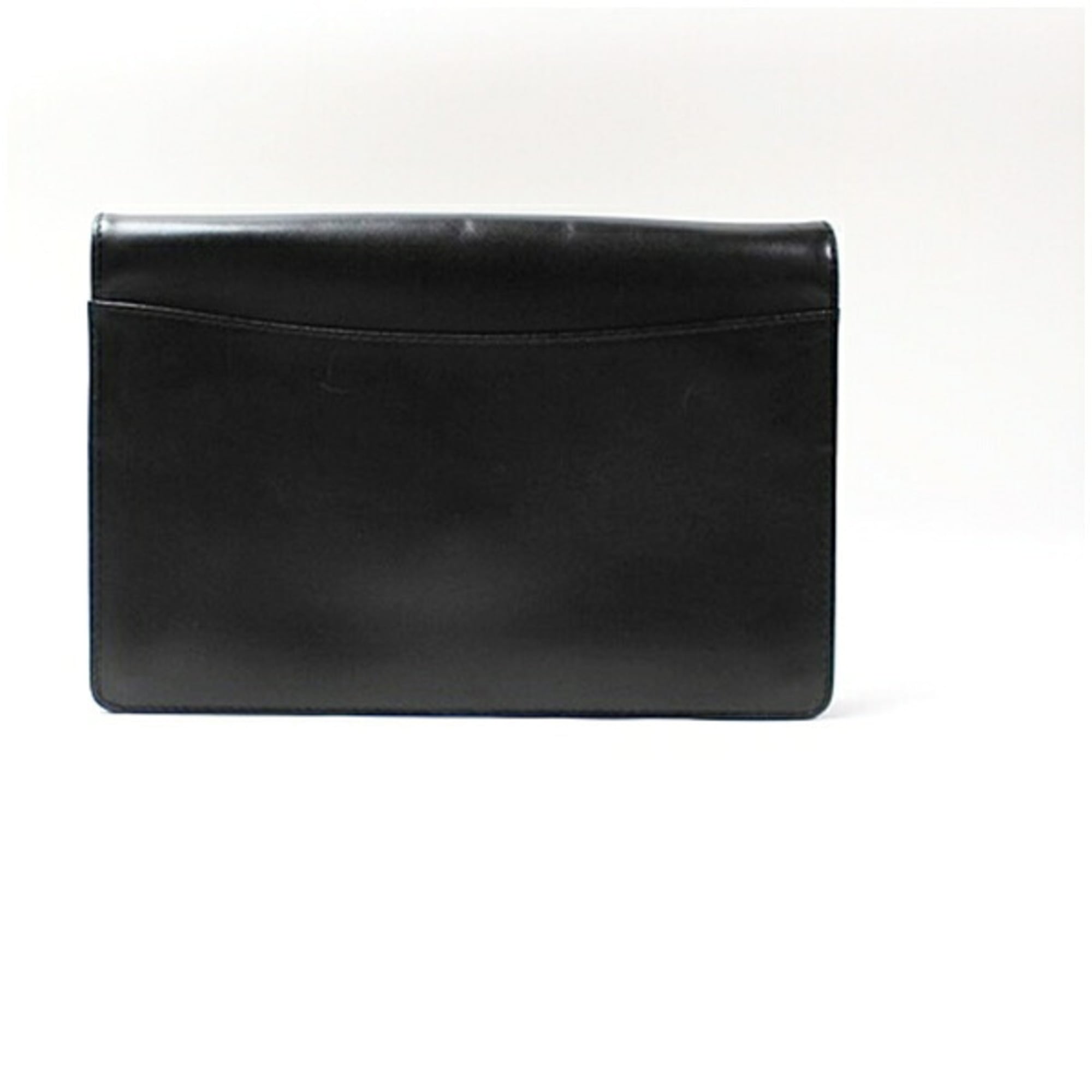Dunhill Beige Black Leather Clutch Bag (Pre-Owned)