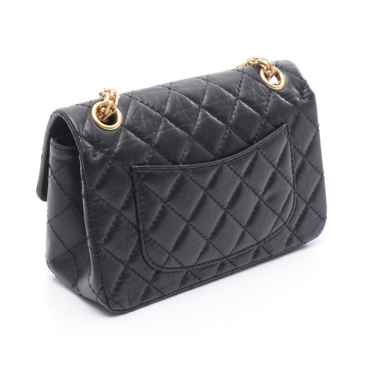 Chanel Black Leather Handbag Shoulder Bag (Pre-Owned)