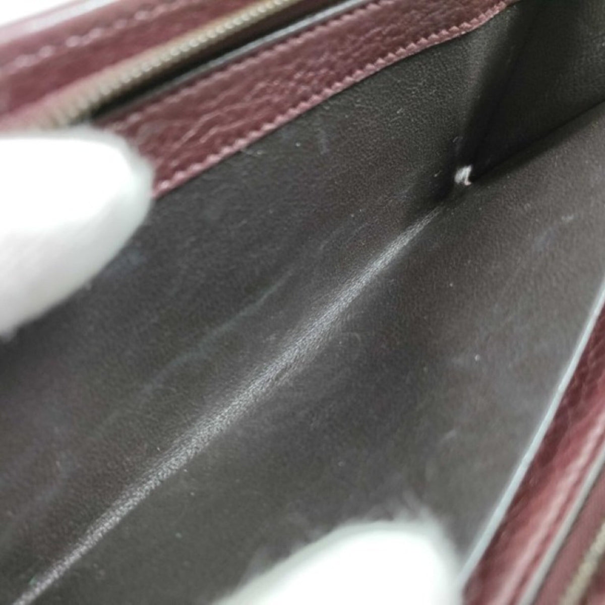 Gucci Bordeaux Leather Coin Purse/Coin Case (Pre-Owned)
