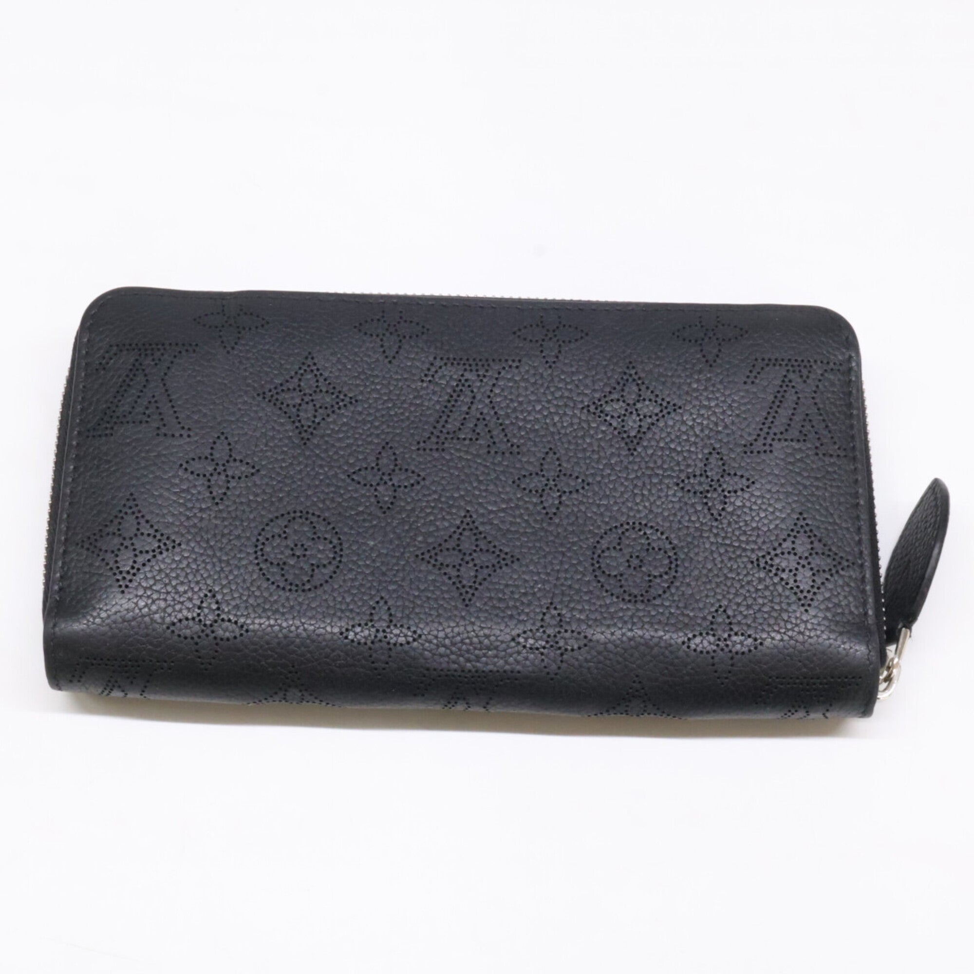Louis Vuitton Black Mahina Leather Long Wallet (Bi-Fold) (Pre-Owned)