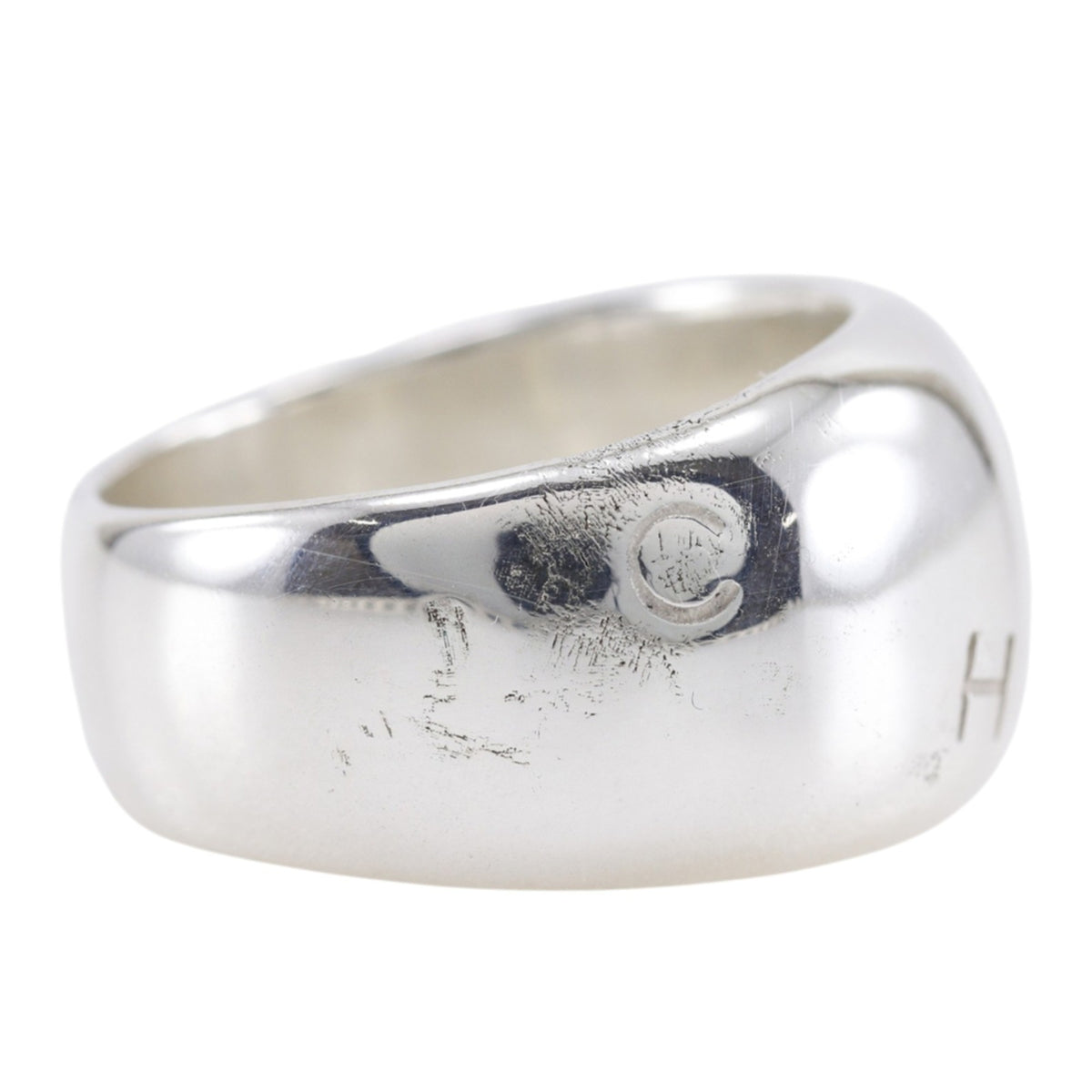 Chanel Silver Silver 925 Band Ring (Pre-Owned)