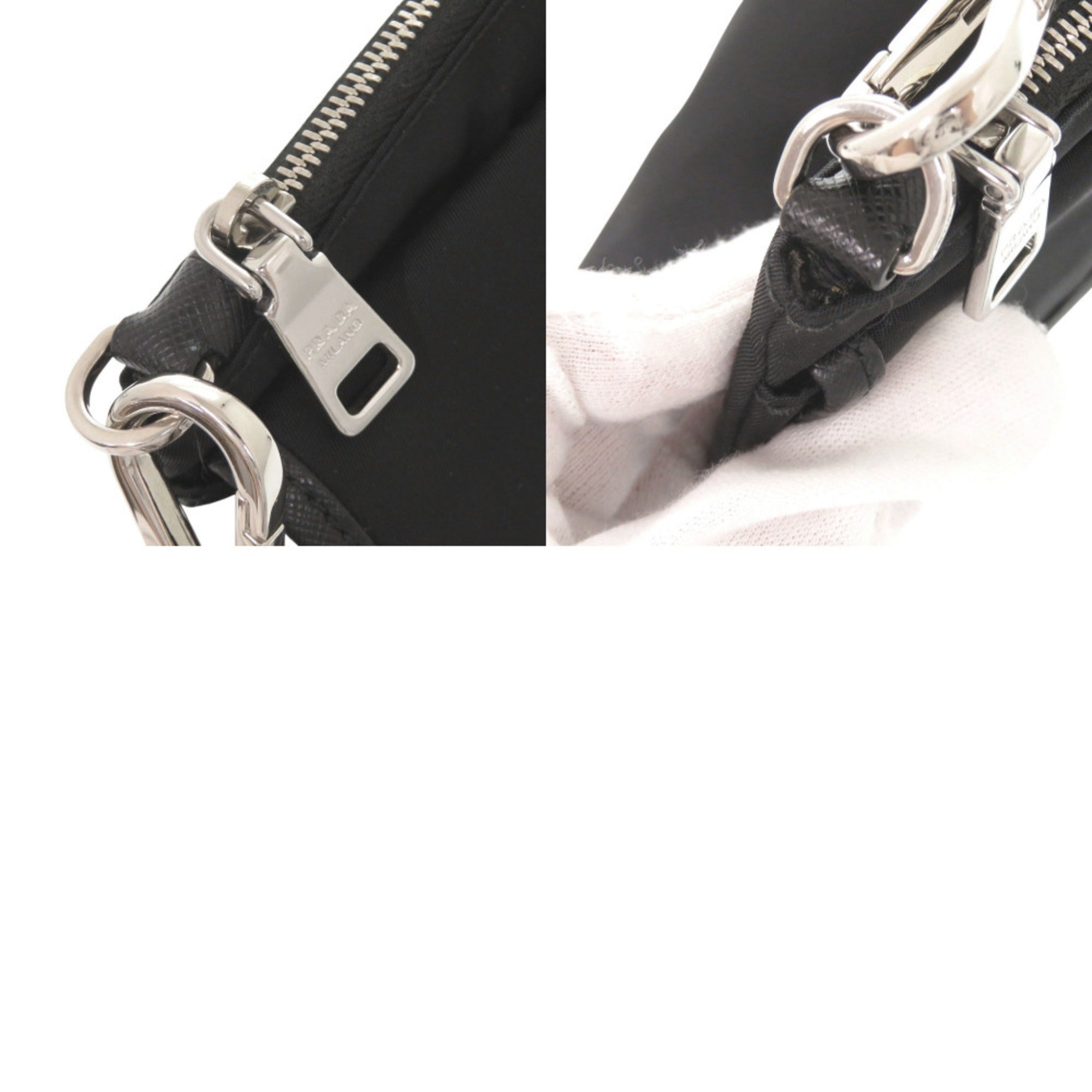 Prada Black Nylon Clutch Bag (Pre-Owned)