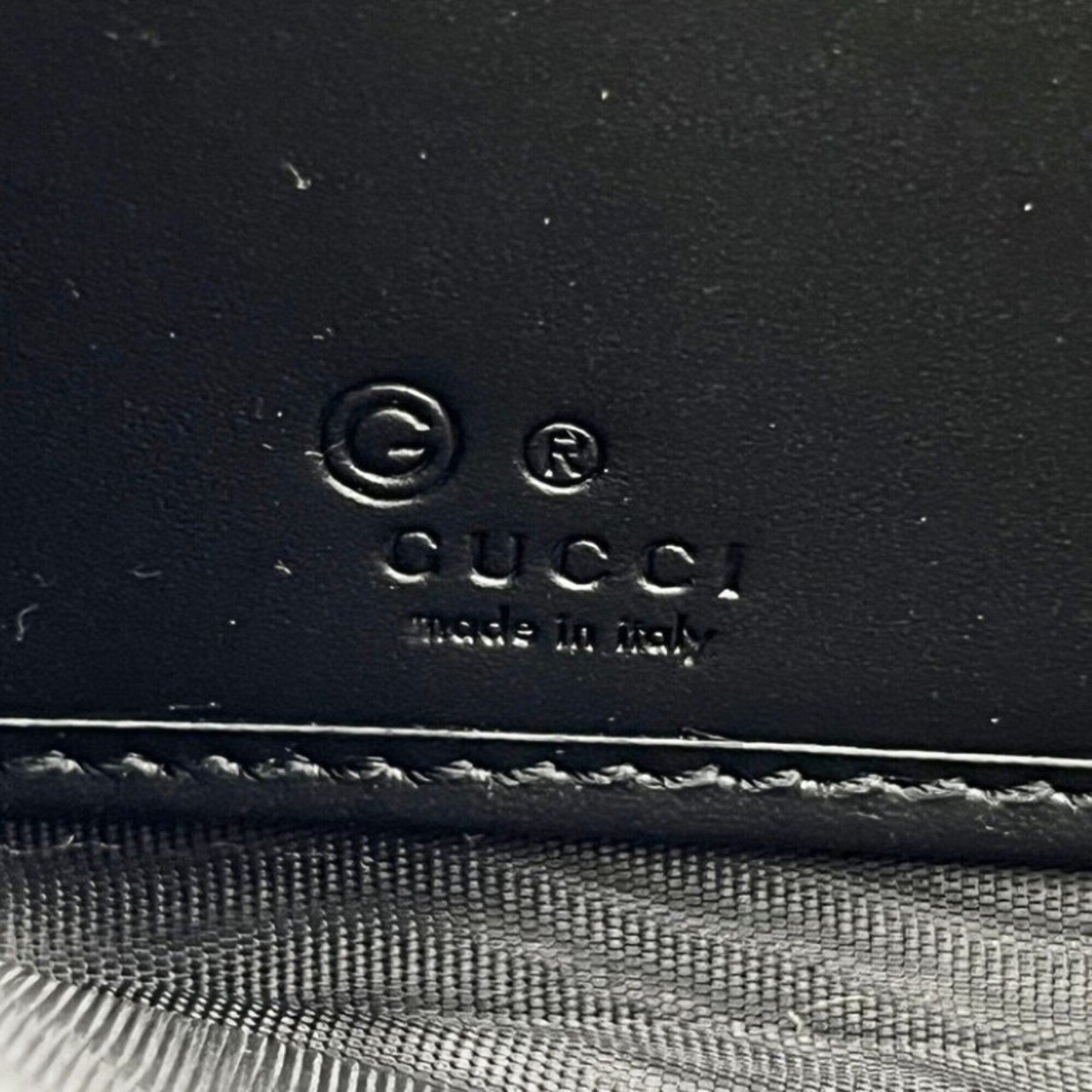 Gucci Beige Black Gg Supreme Leather Long Wallet (Bi-Fold) (Pre-Owned)