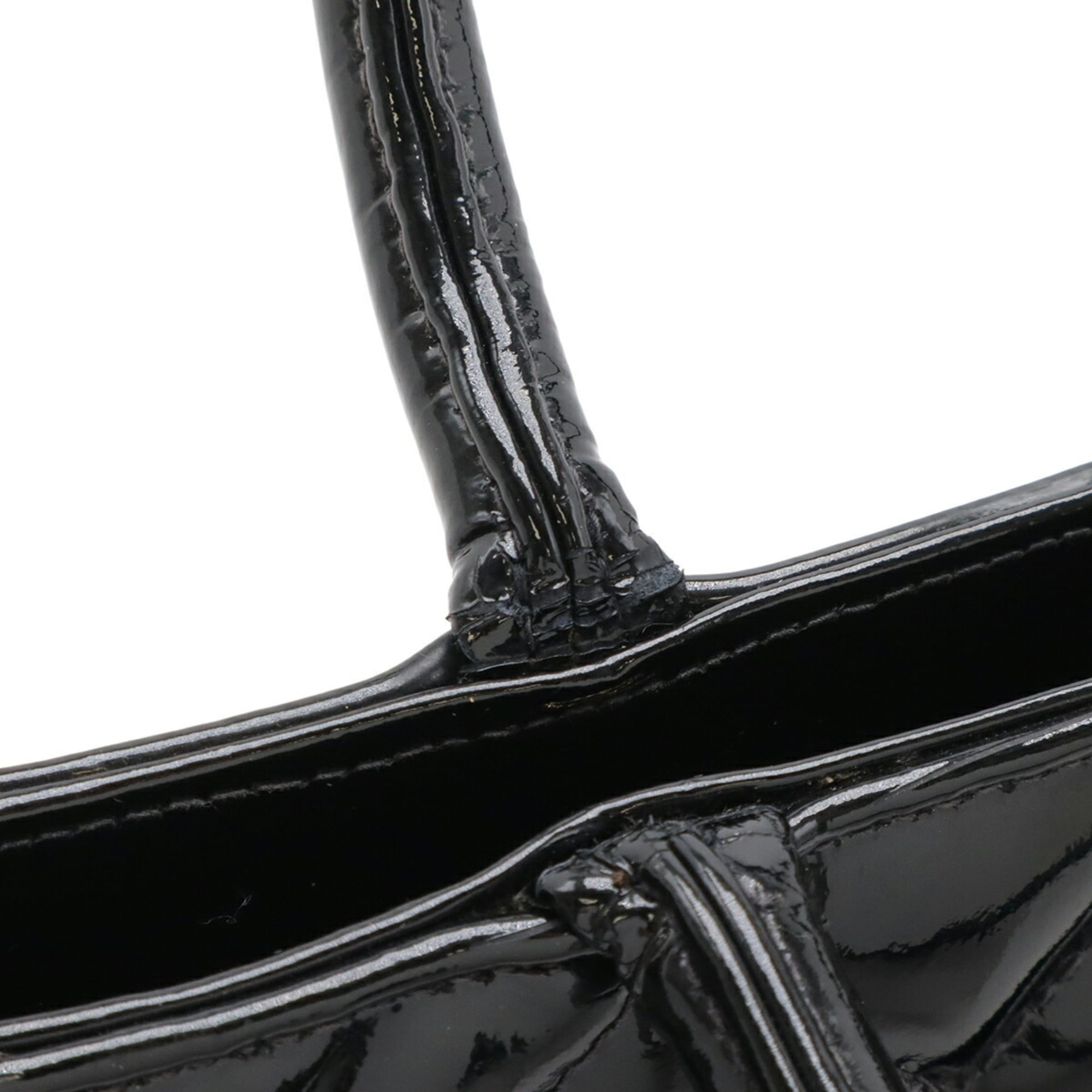 Chanel Black Leather Shoulder Bag Tote Bag (Pre-Owned)