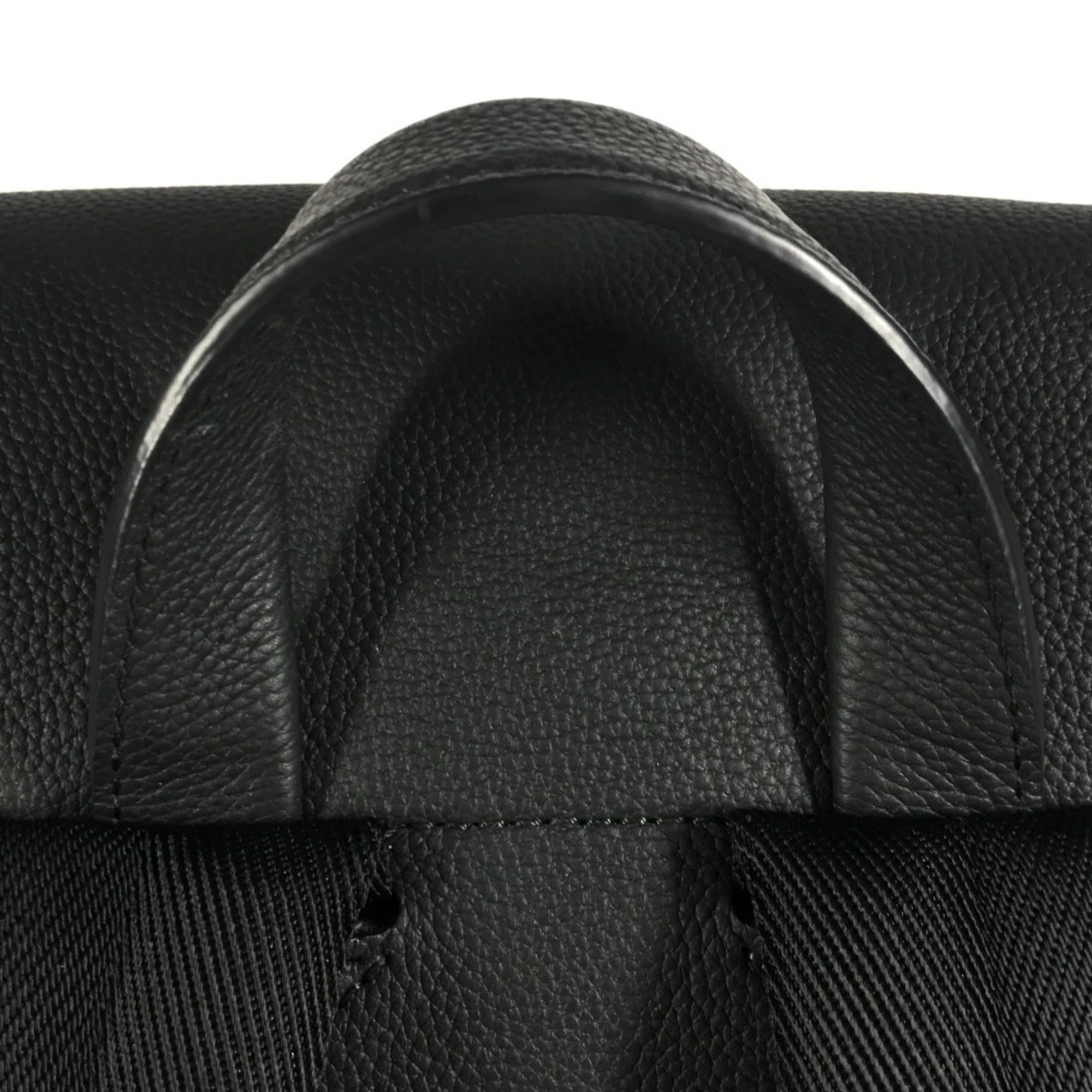 Louis Vuitton Black Noir Leather Backpack (Pre-Owned)