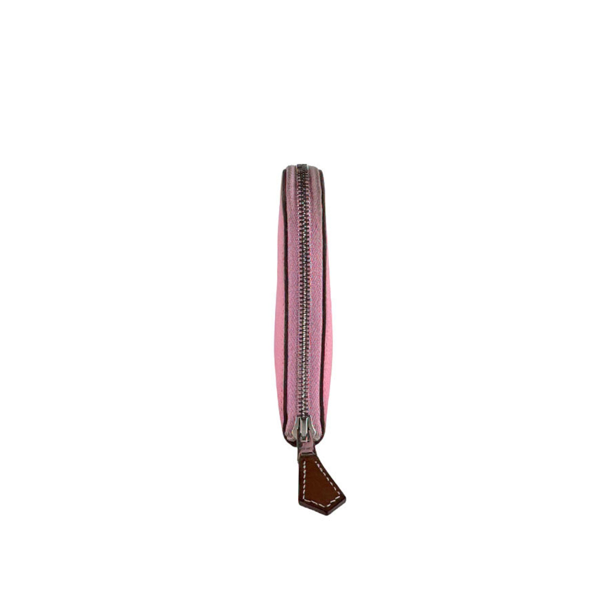 Hermes Pink Epsom Leather Long Wallet (Bi-Fold) (Pre-Owned)