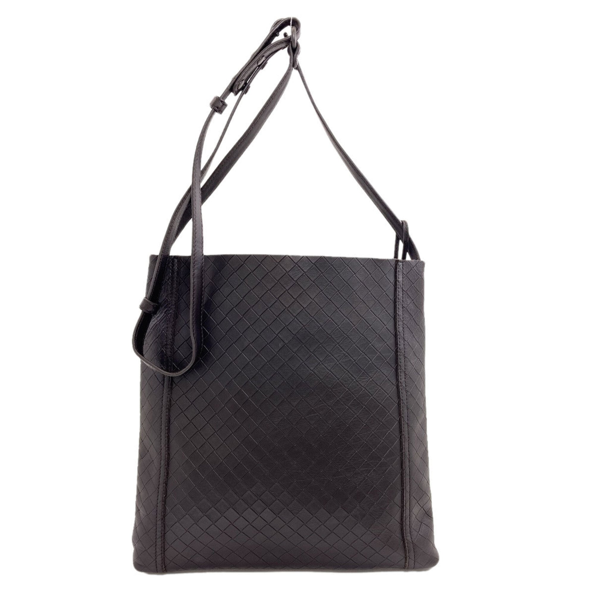 Bottega Veneta Dark Brown Leather Shoulder Bag (Pre-Owned)